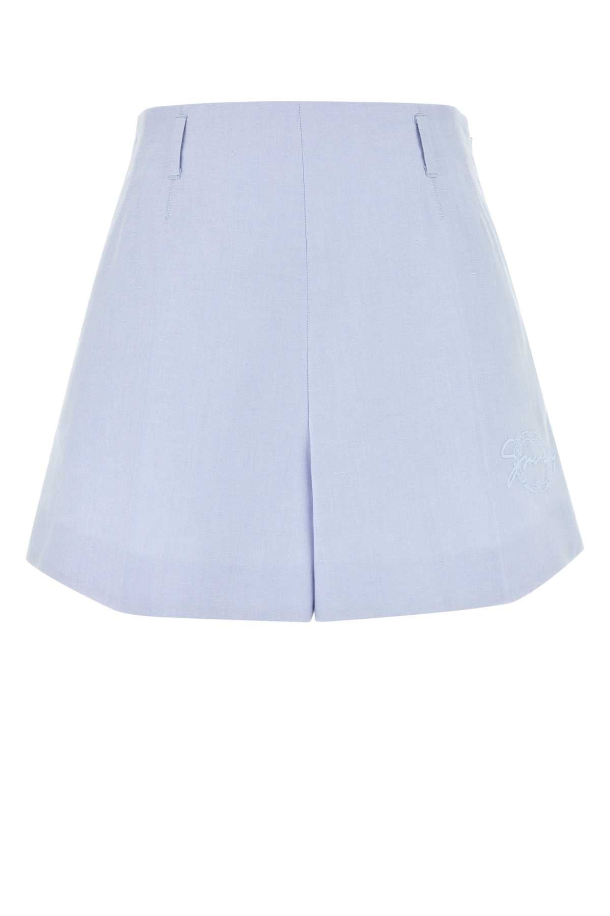 Givenchy Women Powder Blue Cotton Shorts GIVENCHY