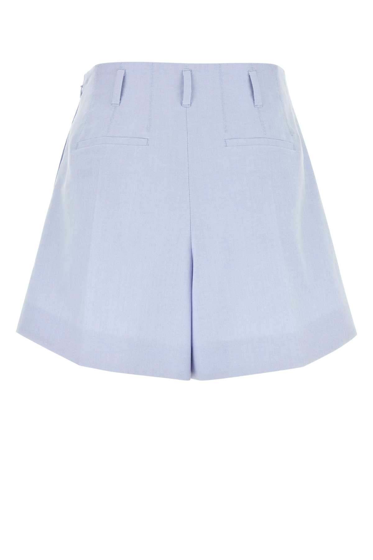 Givenchy Women Powder Blue Cotton Shorts GIVENCHY