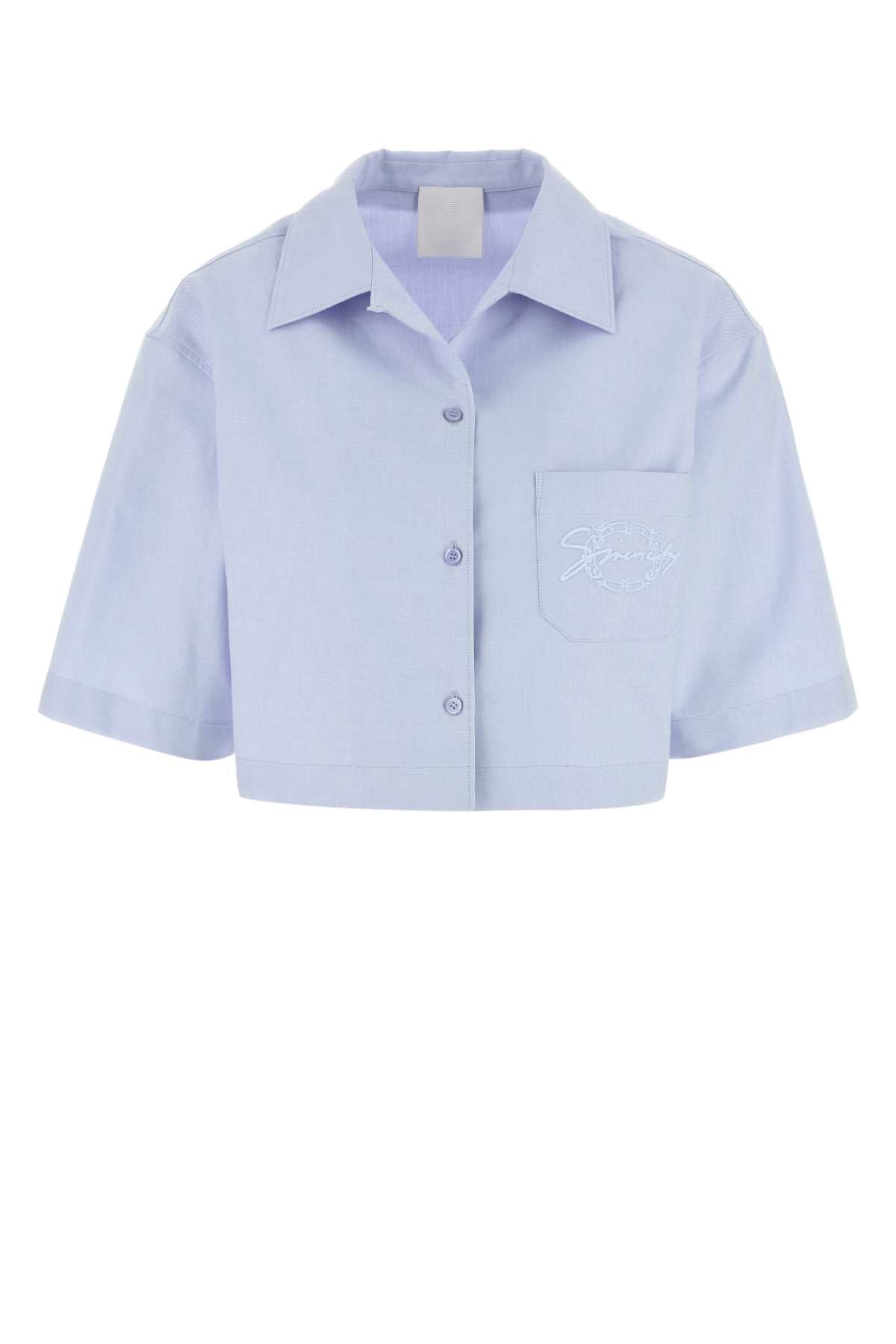 Givenchy Women Powder Blue Cotton Shirt GIVENCHY