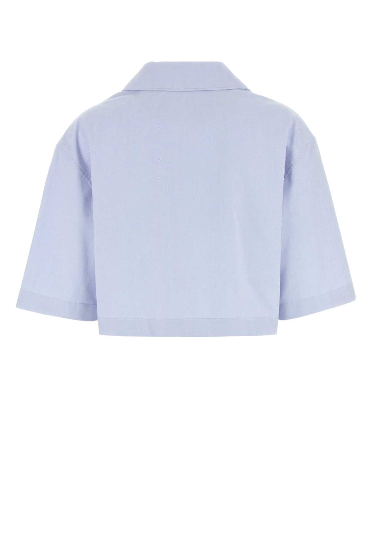 Givenchy Women Powder Blue Cotton Shirt GIVENCHY