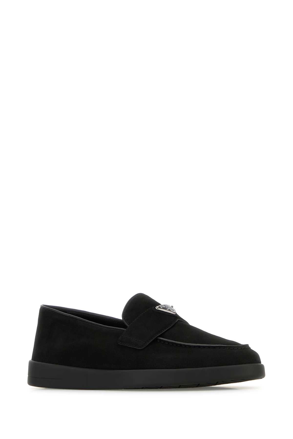 Prada Men Black Suede Loafers PRADA