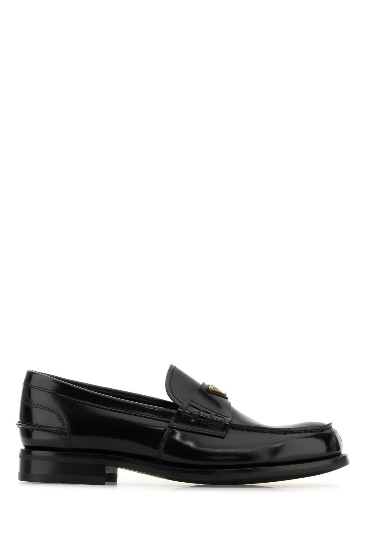 Prada Men Black Leather Loafers PRADA