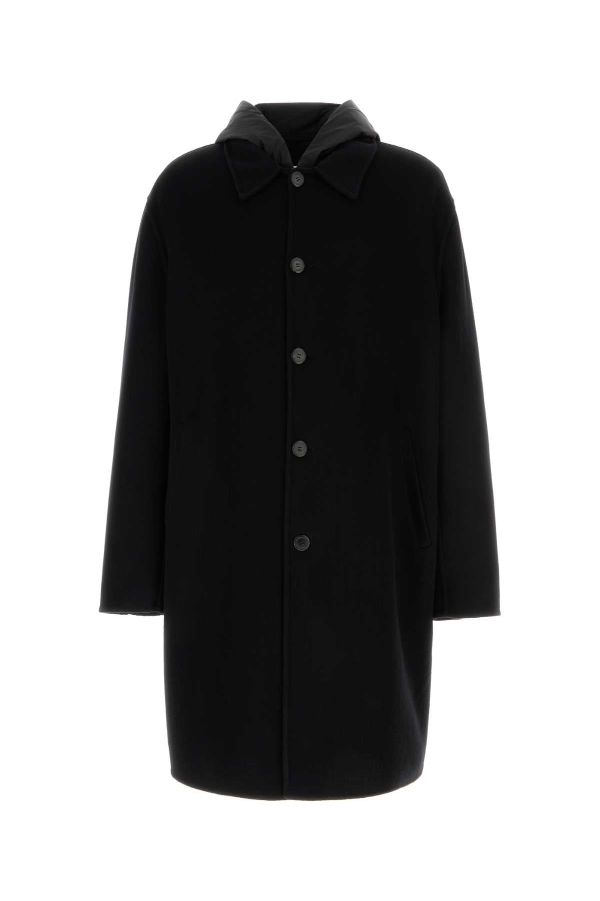 Prada Men Black Cashmere Coat PRADA