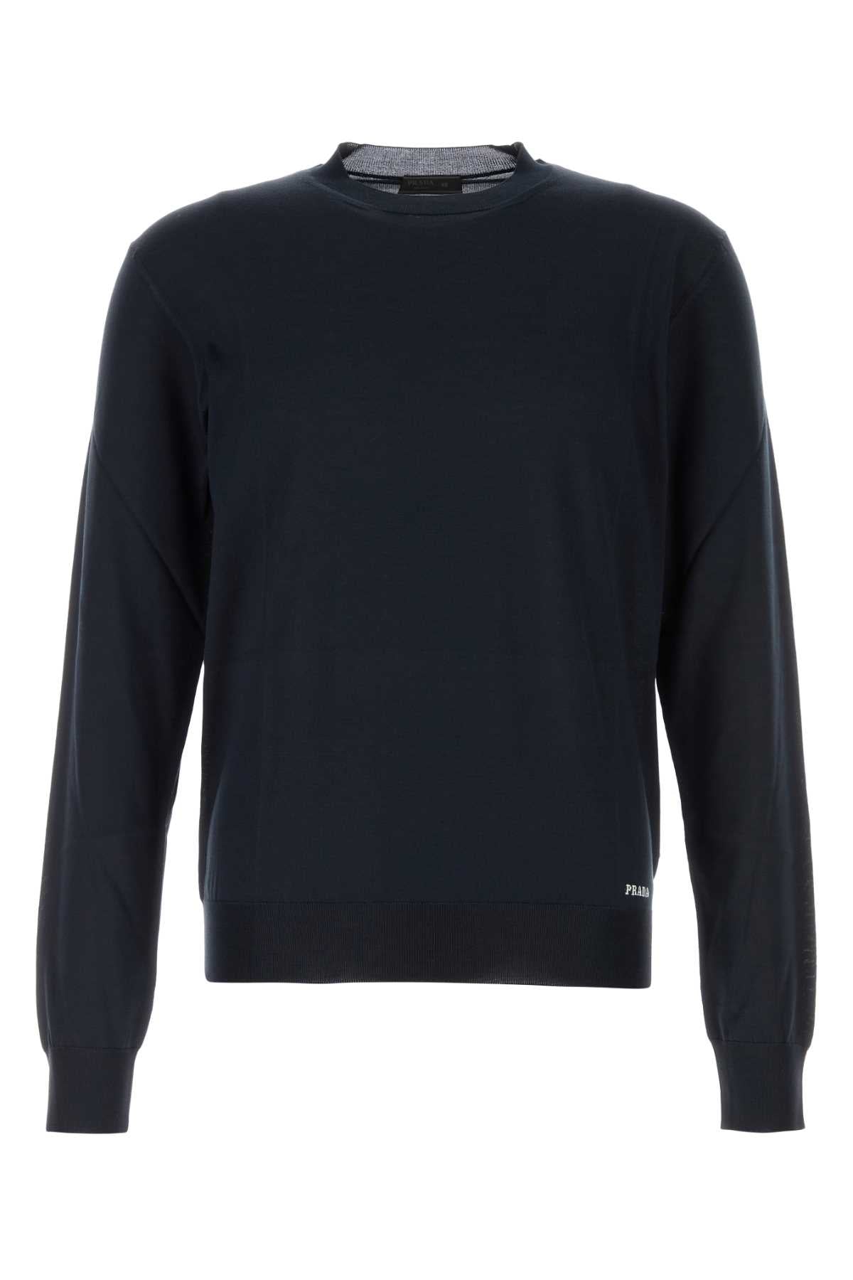 Prada Men Blue Silk Sweater PRADA