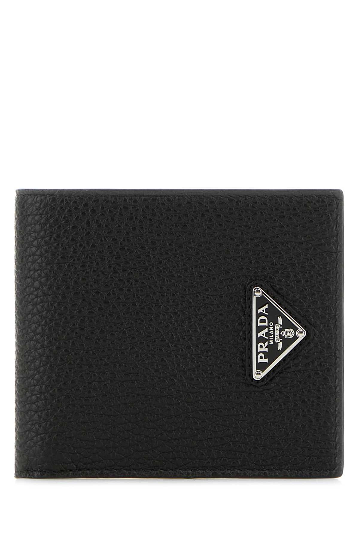 Prada Men Black Leather Wallet PRADA