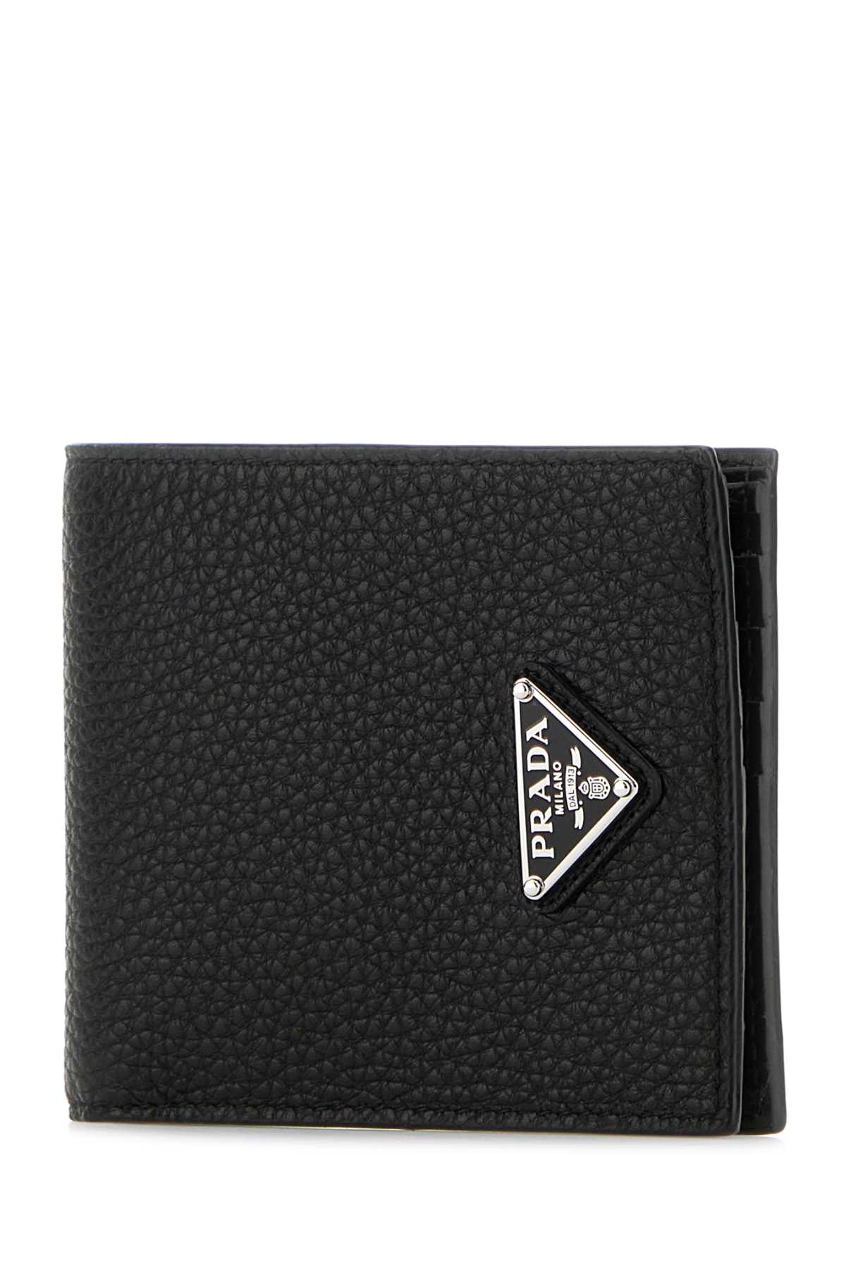 Prada Men Black Leather Wallet PRADA