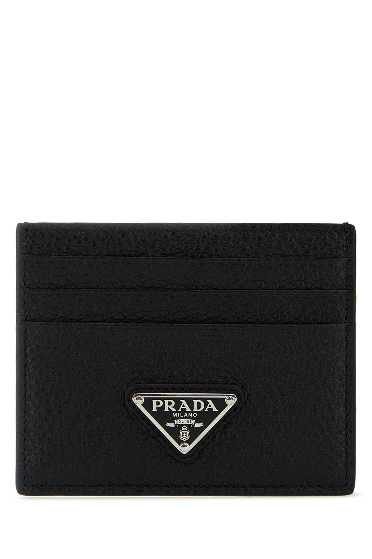 Prada Men Black Leather Card Holder PRADA