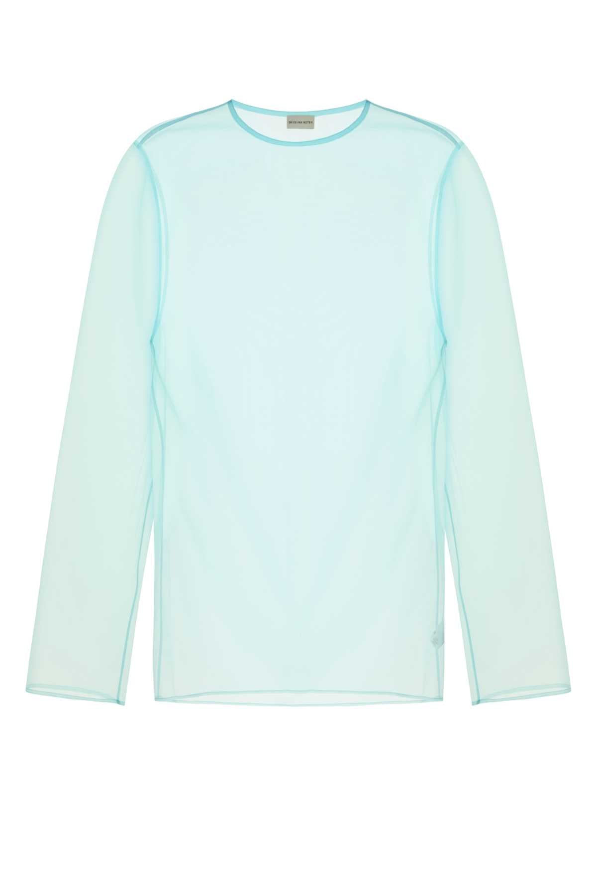 Dries Van Noten Men Light Blue Organza Camille Top DRIES VAN NOTEN