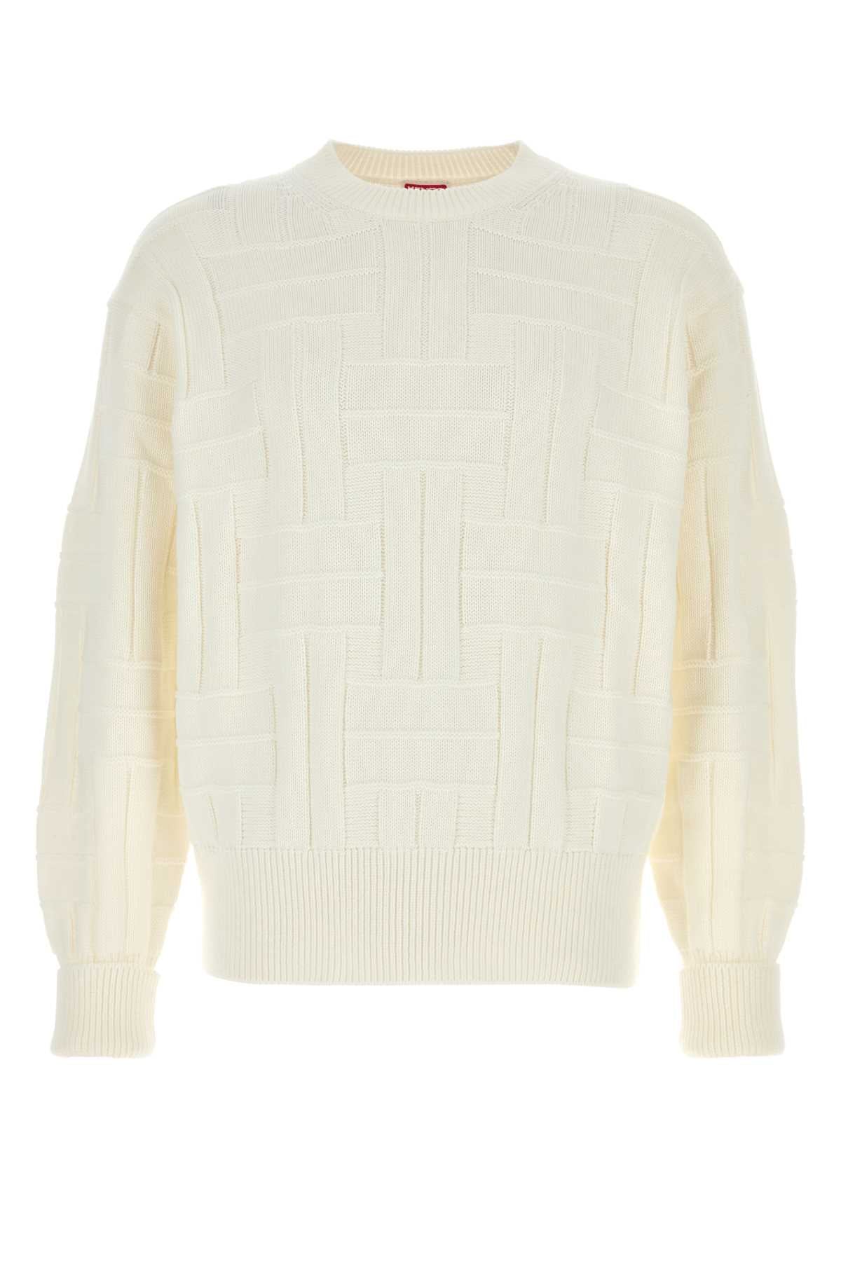Kenzo Men White Cotton Sweater KENZO
