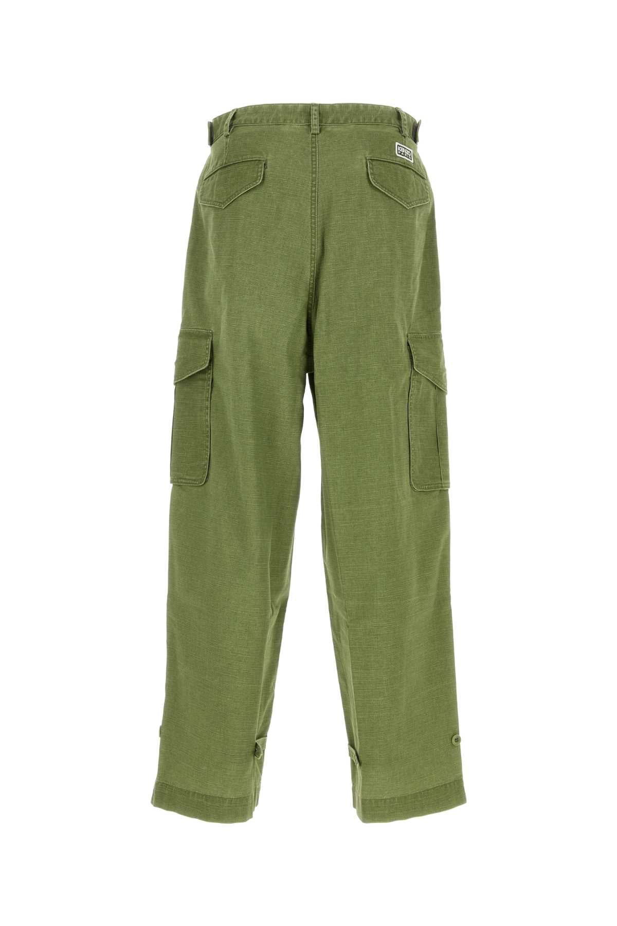 Kenzo Men Green Cotton Cargo Pant KENZO