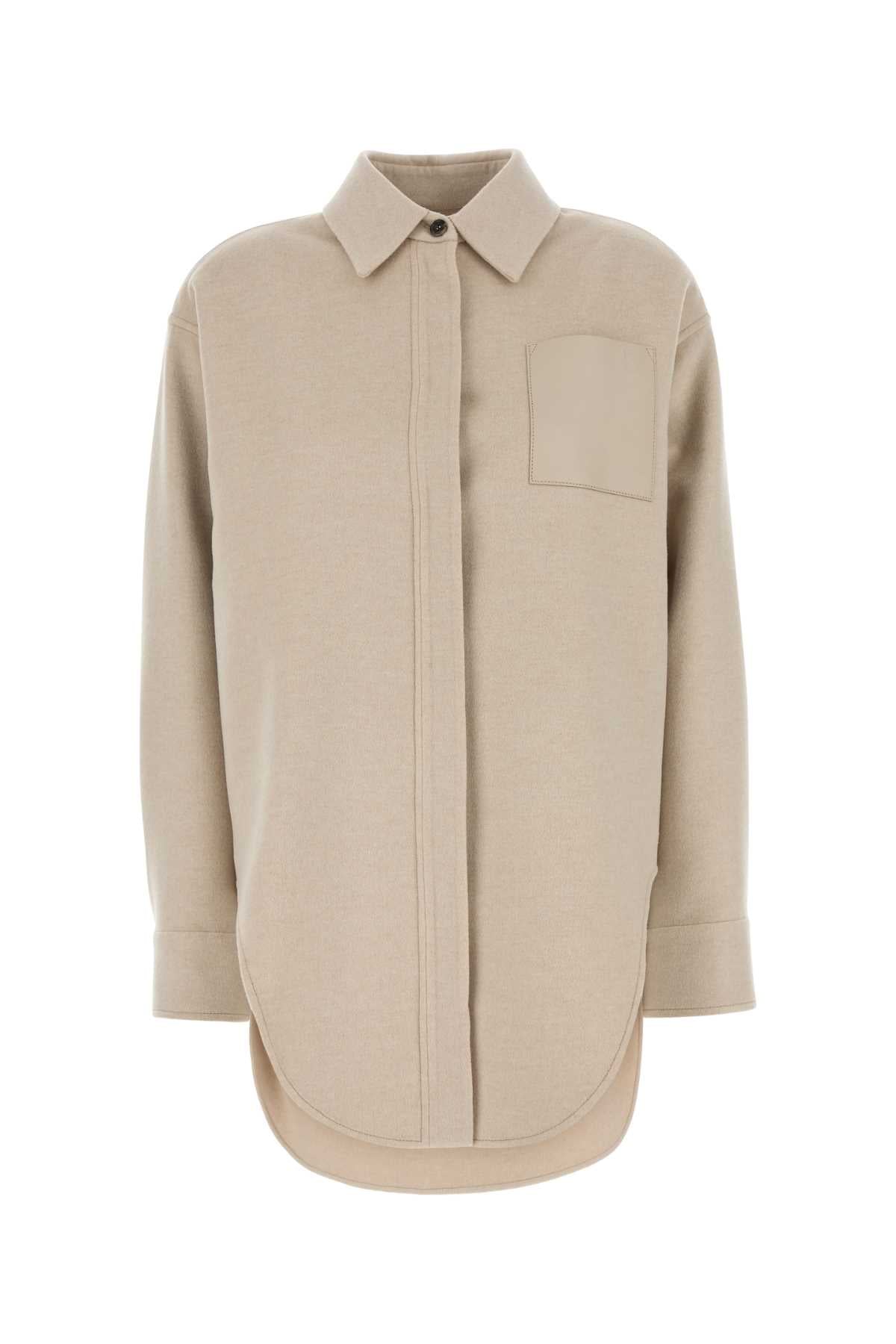 Loewe Women Sand Flannel Shirt LOEWE