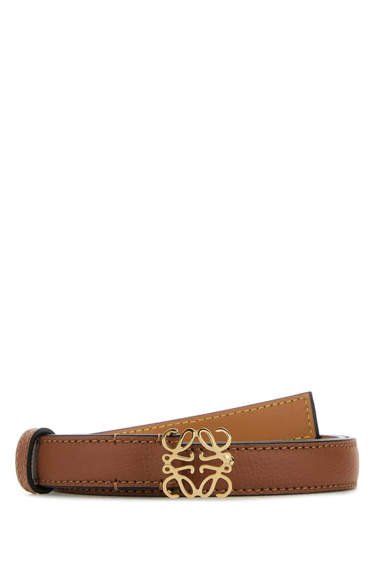 Loewe Women Caramel Leather Belt LOEWE