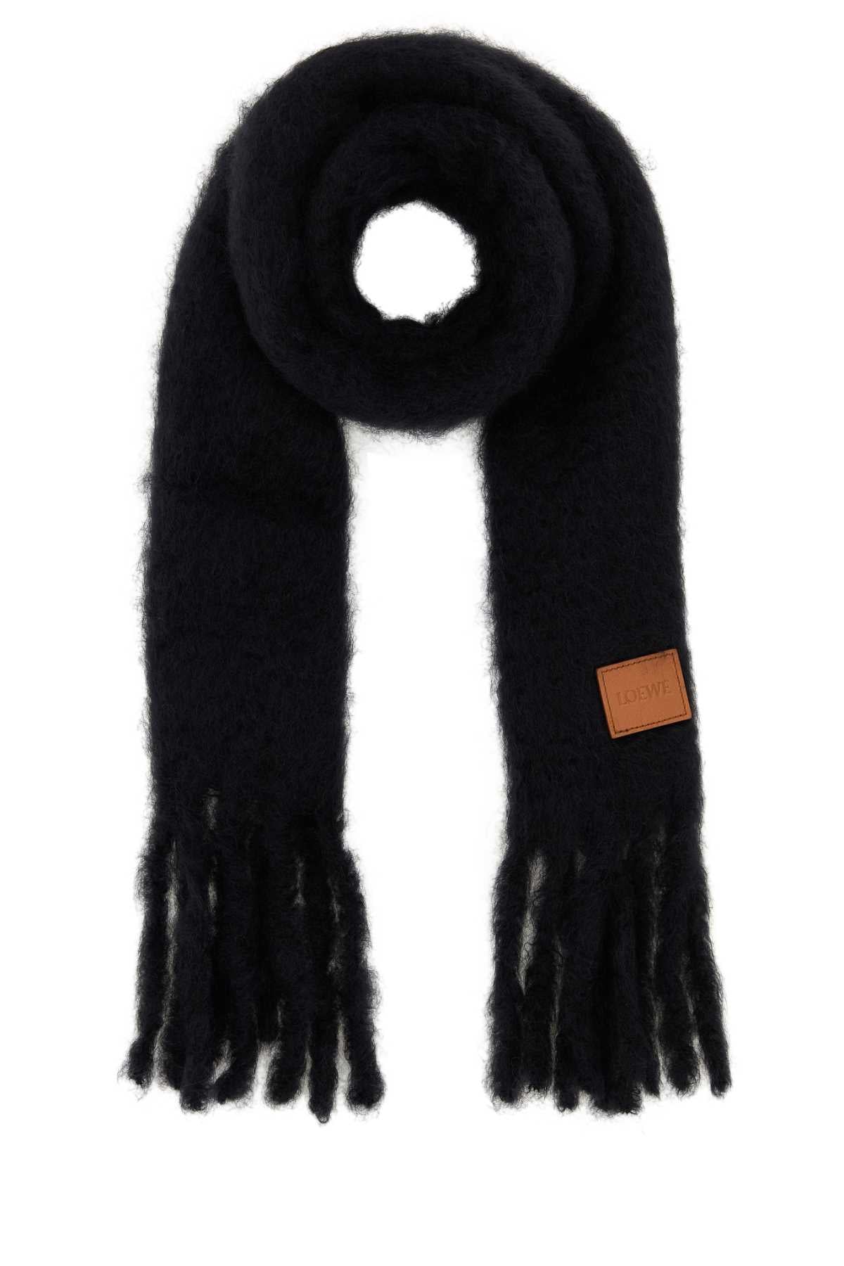 Loewe Women Black Mohair Blend Scarf LOEWE