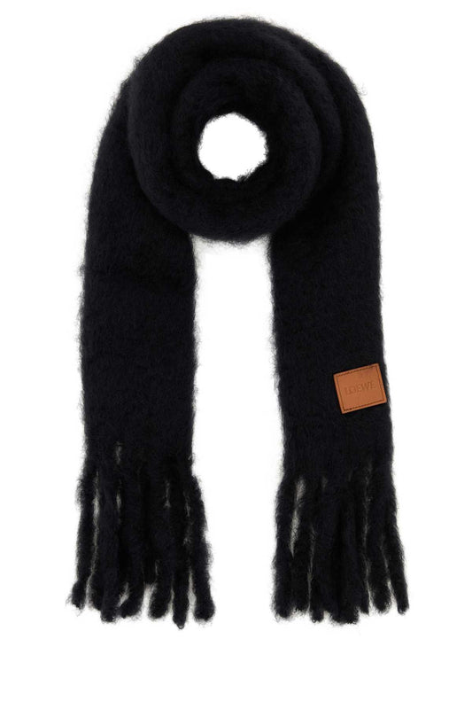 Loewe Women Black Mohair Blend Scarf LOEWE
