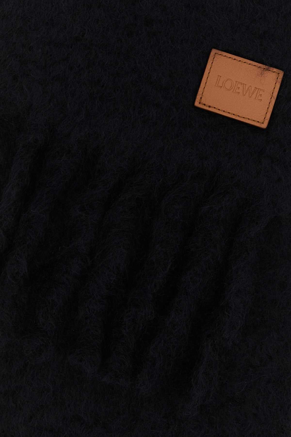 Loewe Women Black Mohair Blend Scarf LOEWE