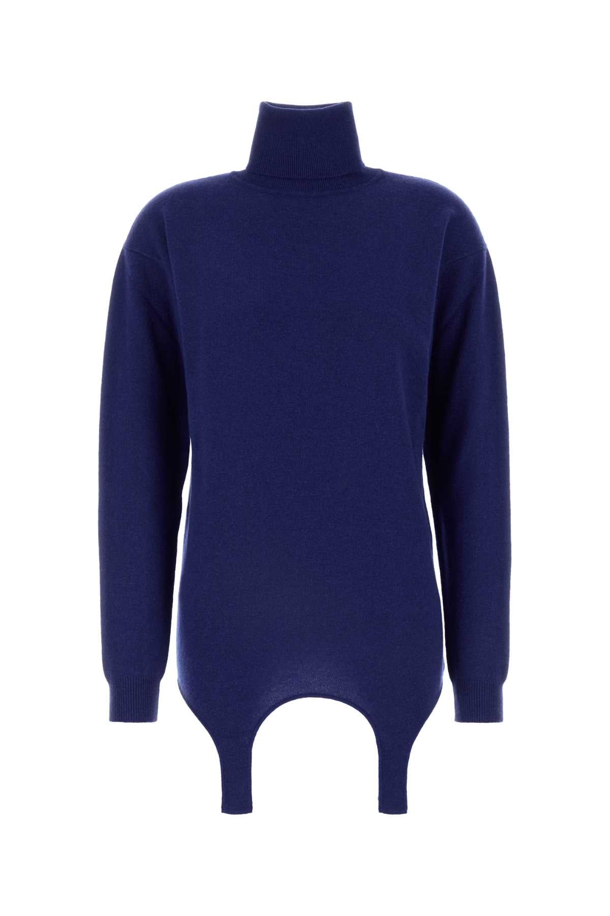 Saint Laurent Women Electric Blue Cashmere Sweater SAINT LAURENT