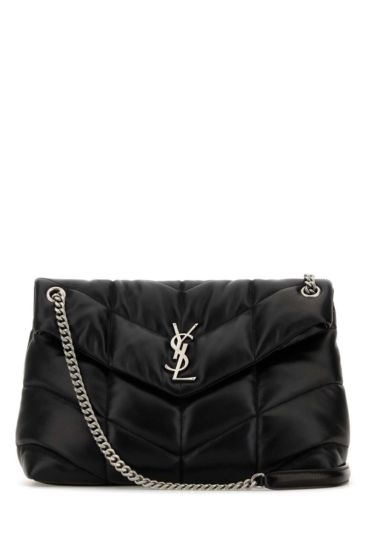 Saint Laurent Women Black Nappa Leather Medium Puffer Shoulder Bag SAINT LAURENT