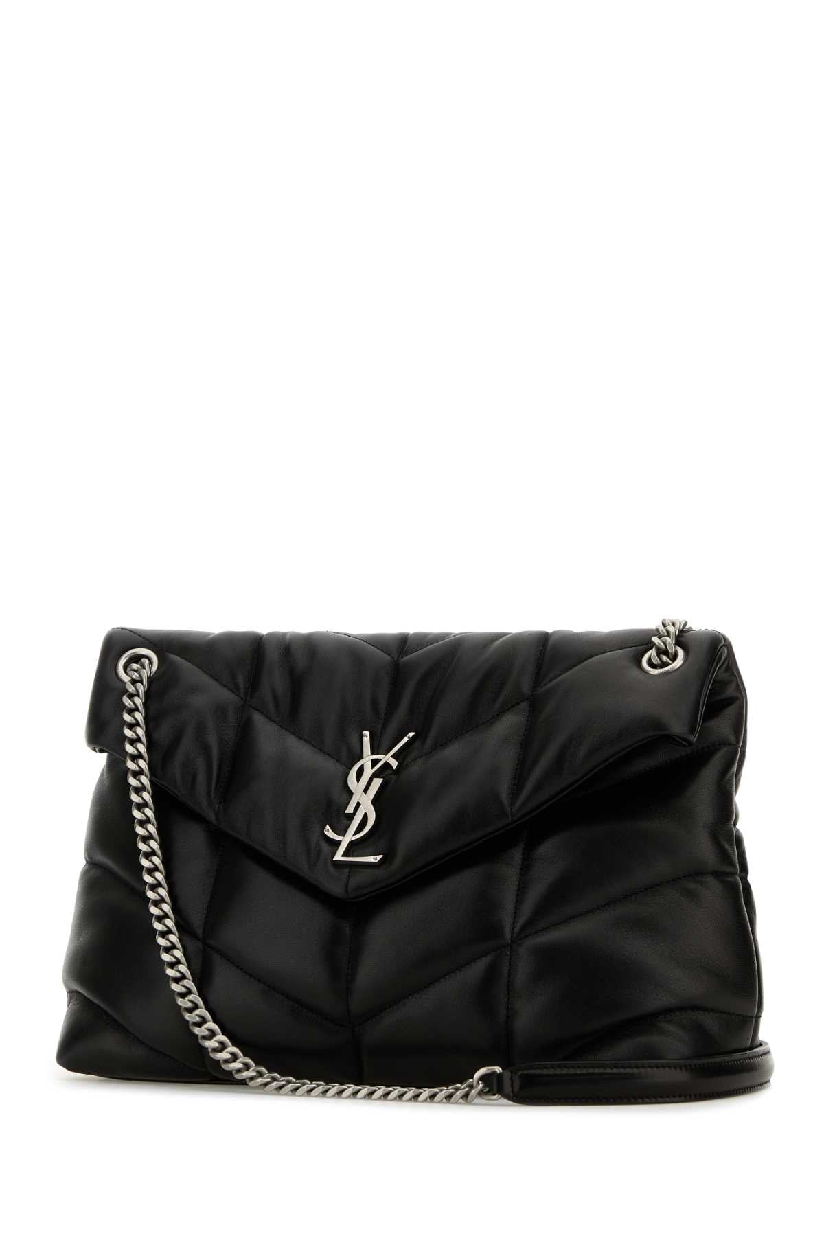 Saint Laurent Women Black Nappa Leather Medium Puffer Shoulder Bag SAINT LAURENT