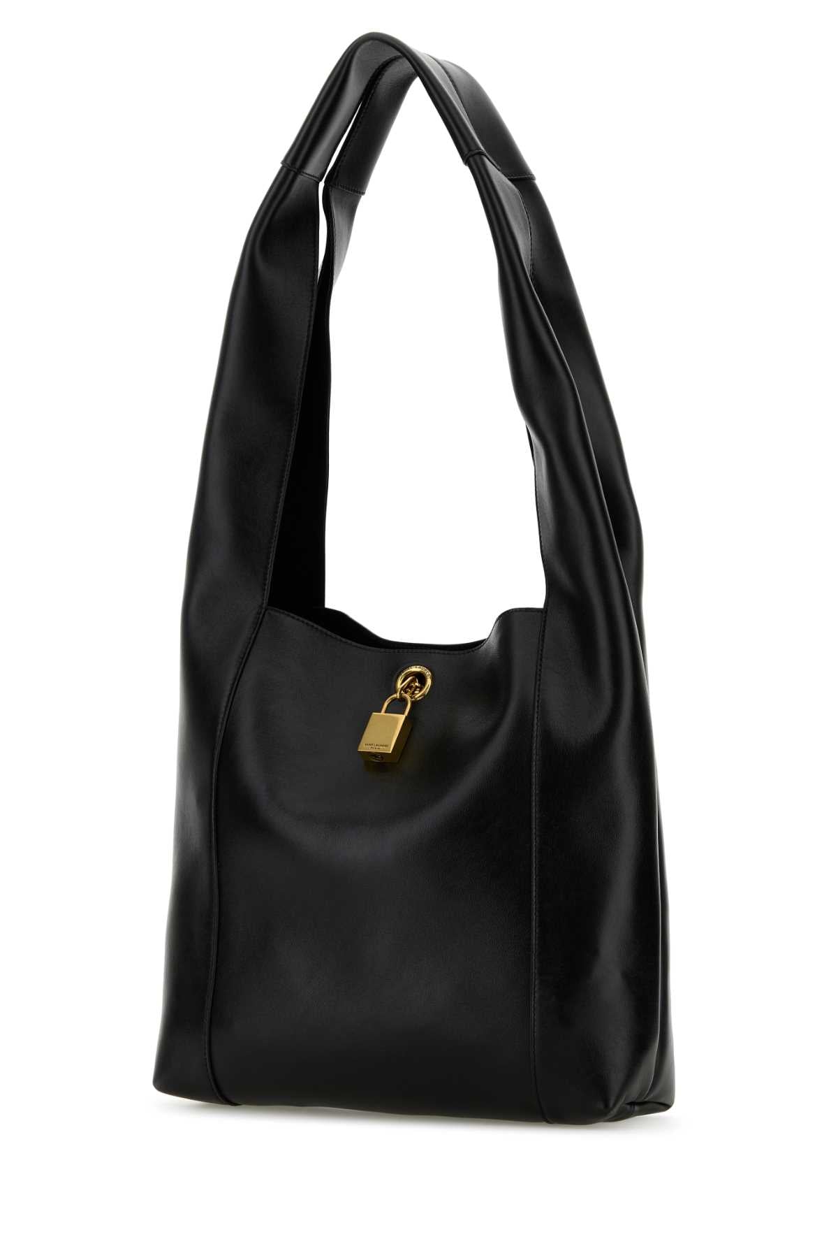 Saint Laurent Women Black Leather Tanger Shopping Bag SAINT LAURENT