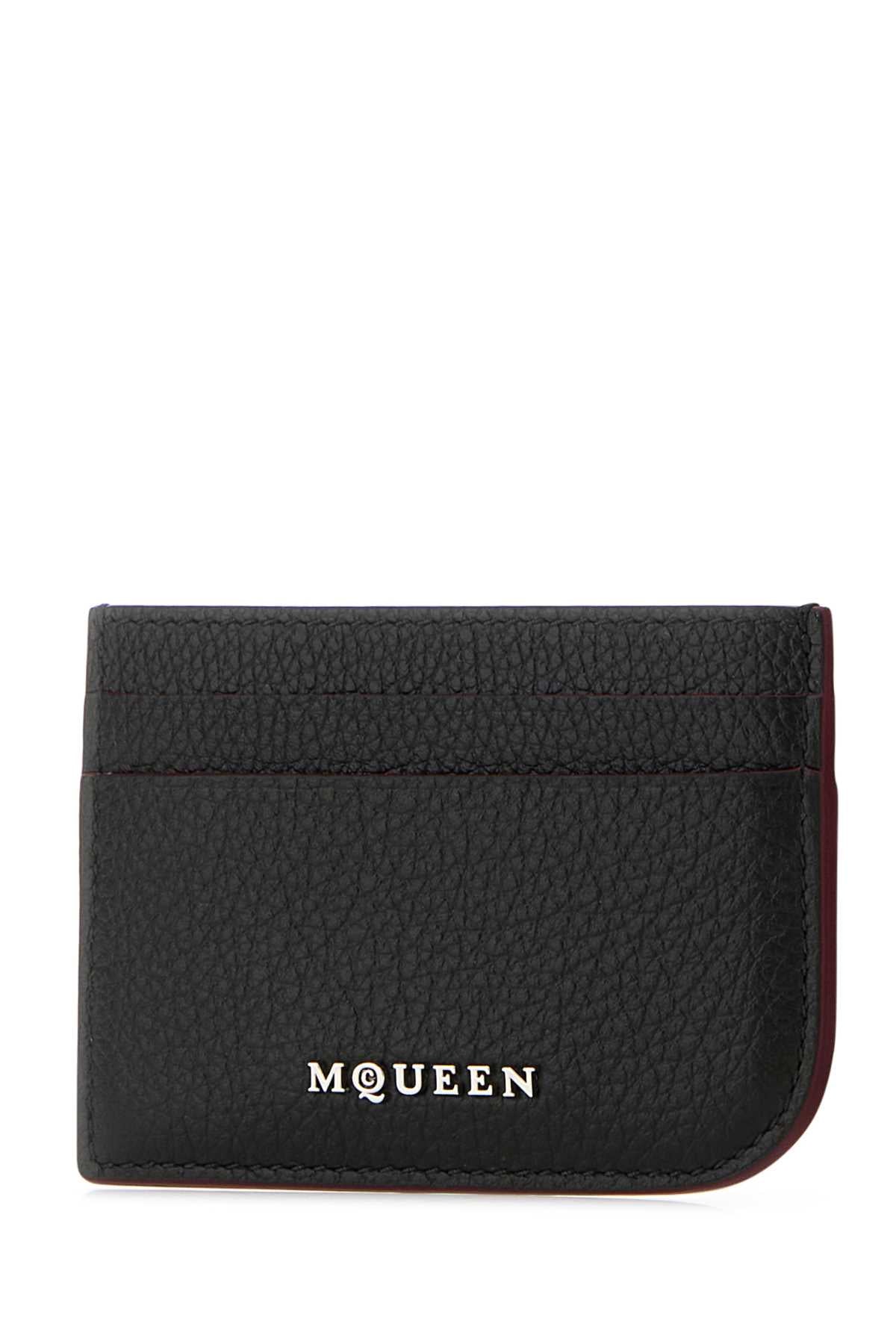 Alexander Mcqueen Men Black Leather Card Holder ALEXANDER MCQUEEN