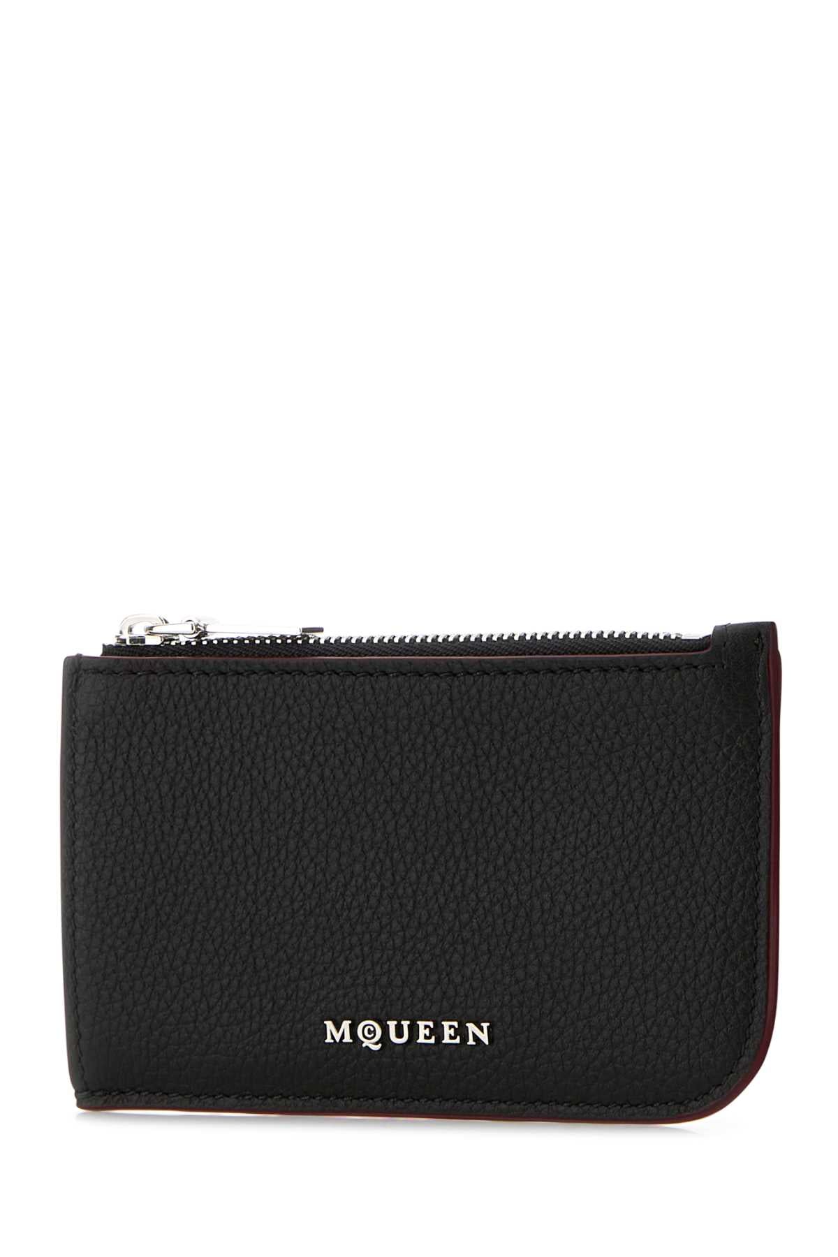 Alexander Mcqueen Men Black Leather Card Holder ALEXANDER MCQUEEN