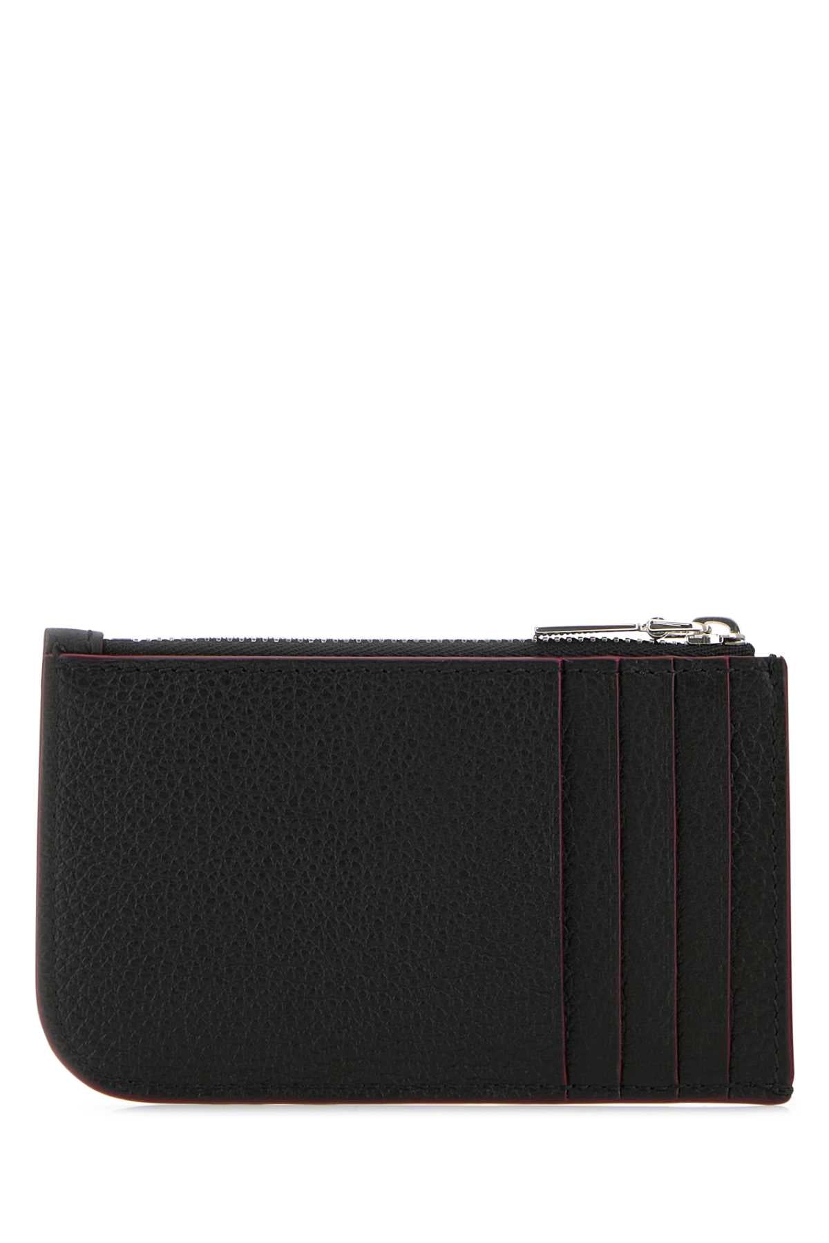 Alexander Mcqueen Men Black Leather Card Holder ALEXANDER MCQUEEN