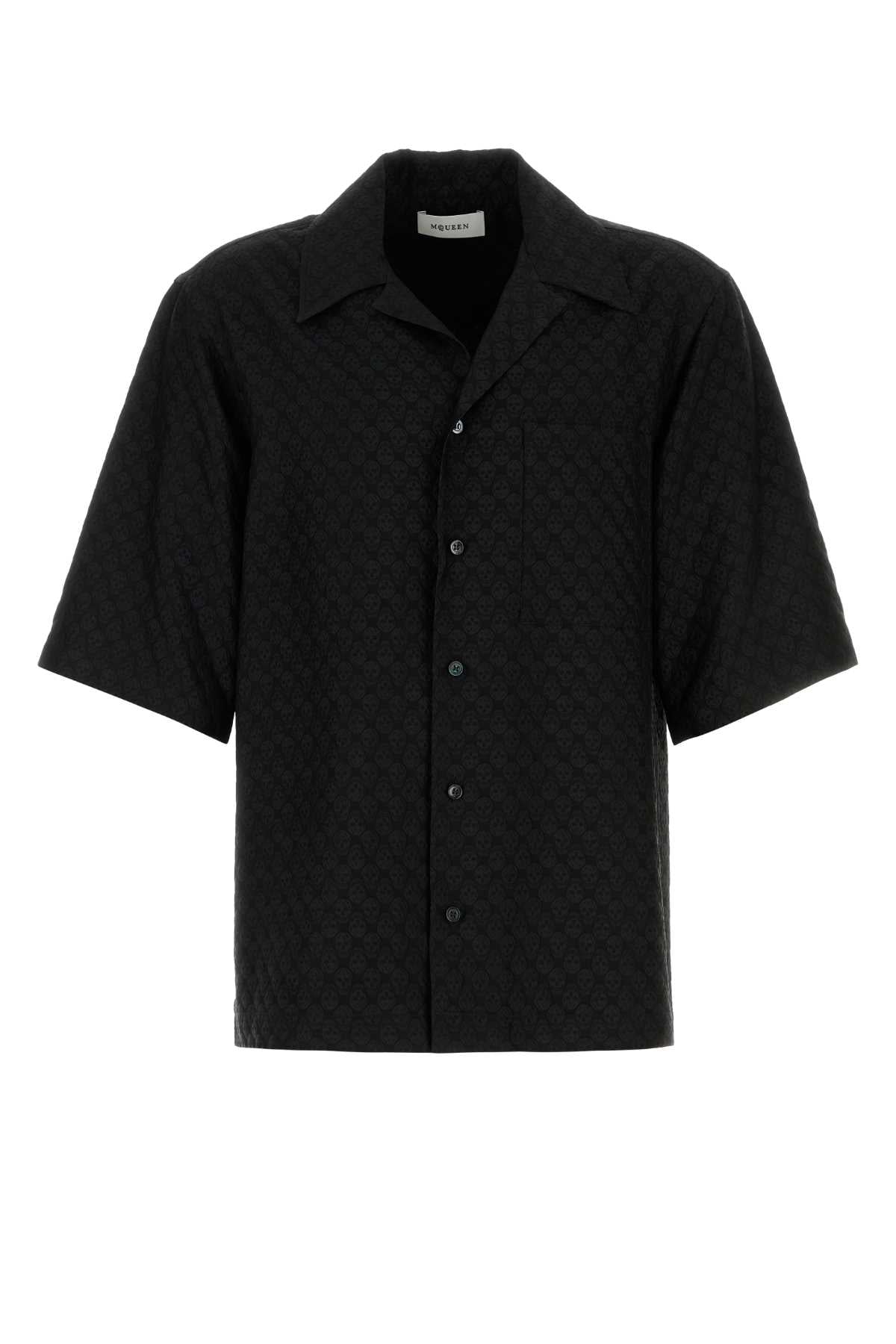 Alexander Mcqueen Men Black Viscose Blend Shirt ALEXANDER MCQUEEN