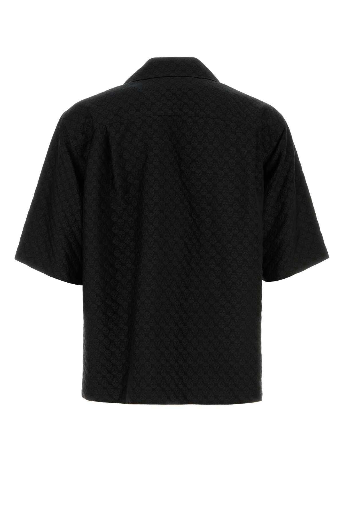 Alexander Mcqueen Men Black Viscose Blend Shirt ALEXANDER MCQUEEN