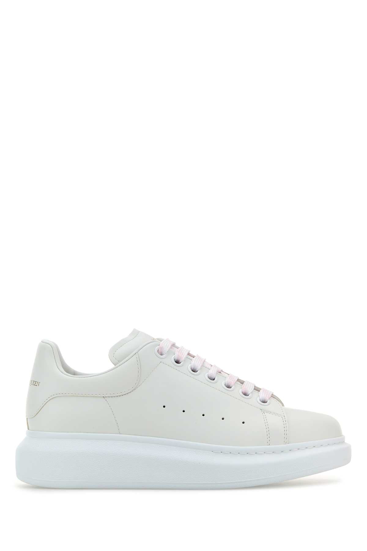 Alexander Mcqueen Women White Leather Sneakers ALEXANDER MCQUEEN