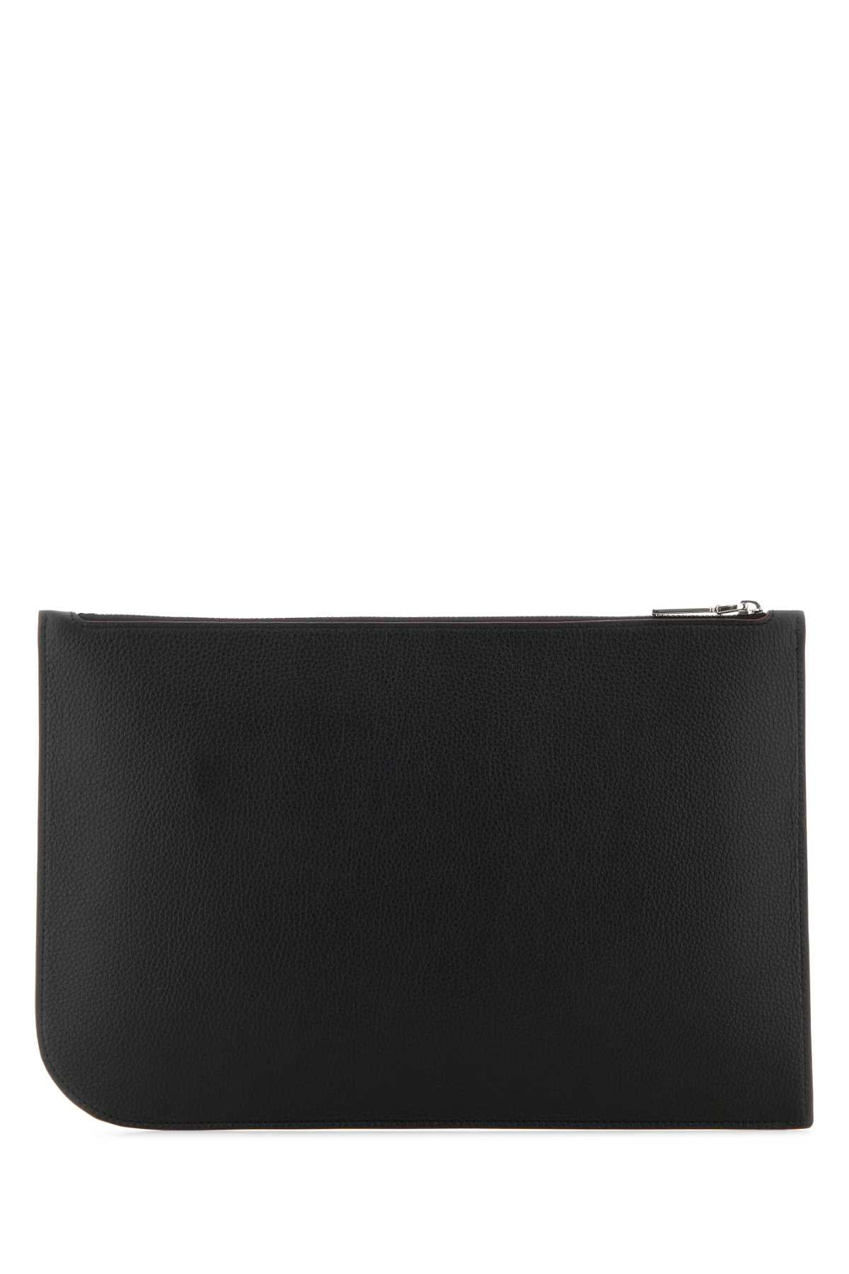 Alexander Mcqueen Men Black Leather Large Sling Pouch ALEXANDER MCQUEEN