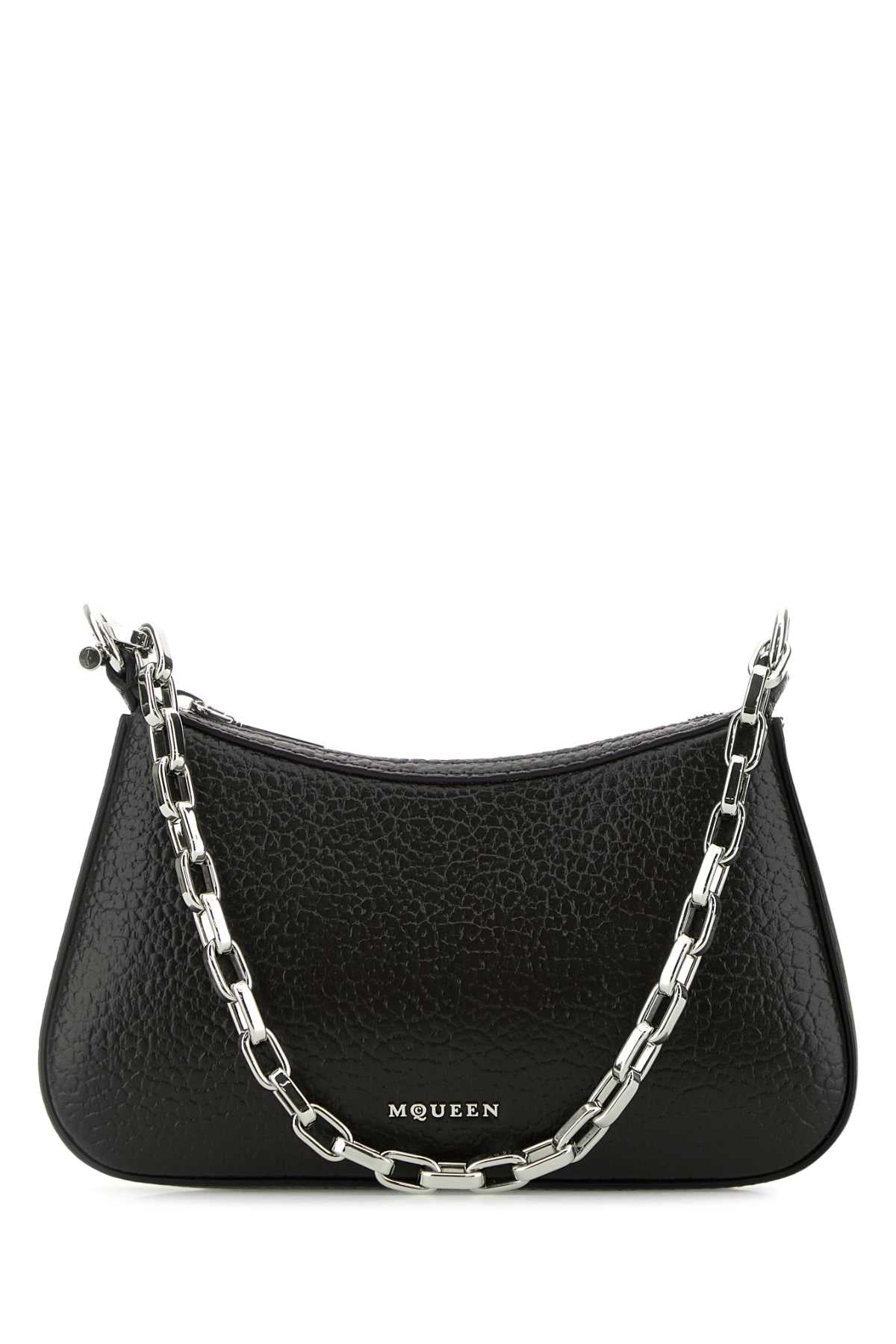 Alexander Mcqueen Women Black Leather Mini T-Bar Handbag ALEXANDER MCQUEEN