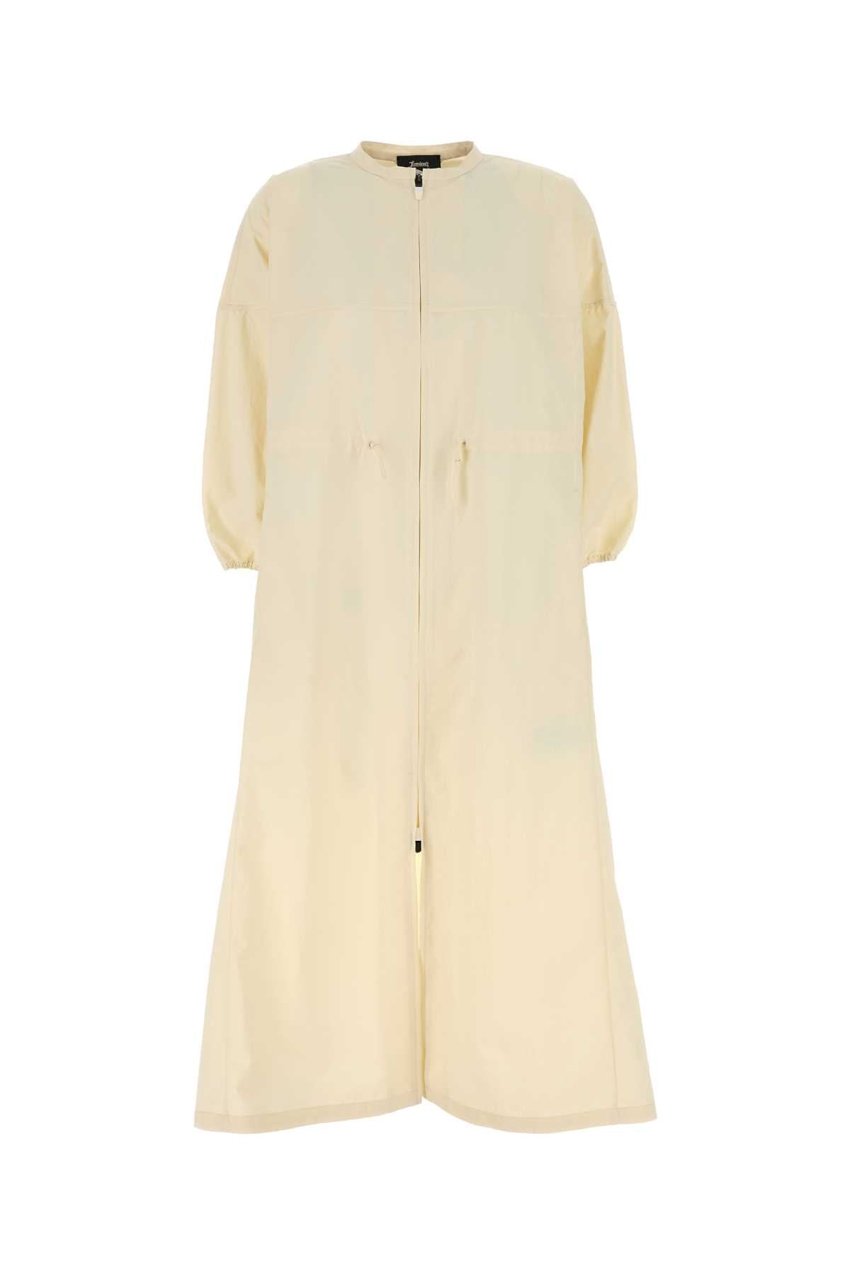 Herno Women Cream Nylon Laminar Dress HERNO