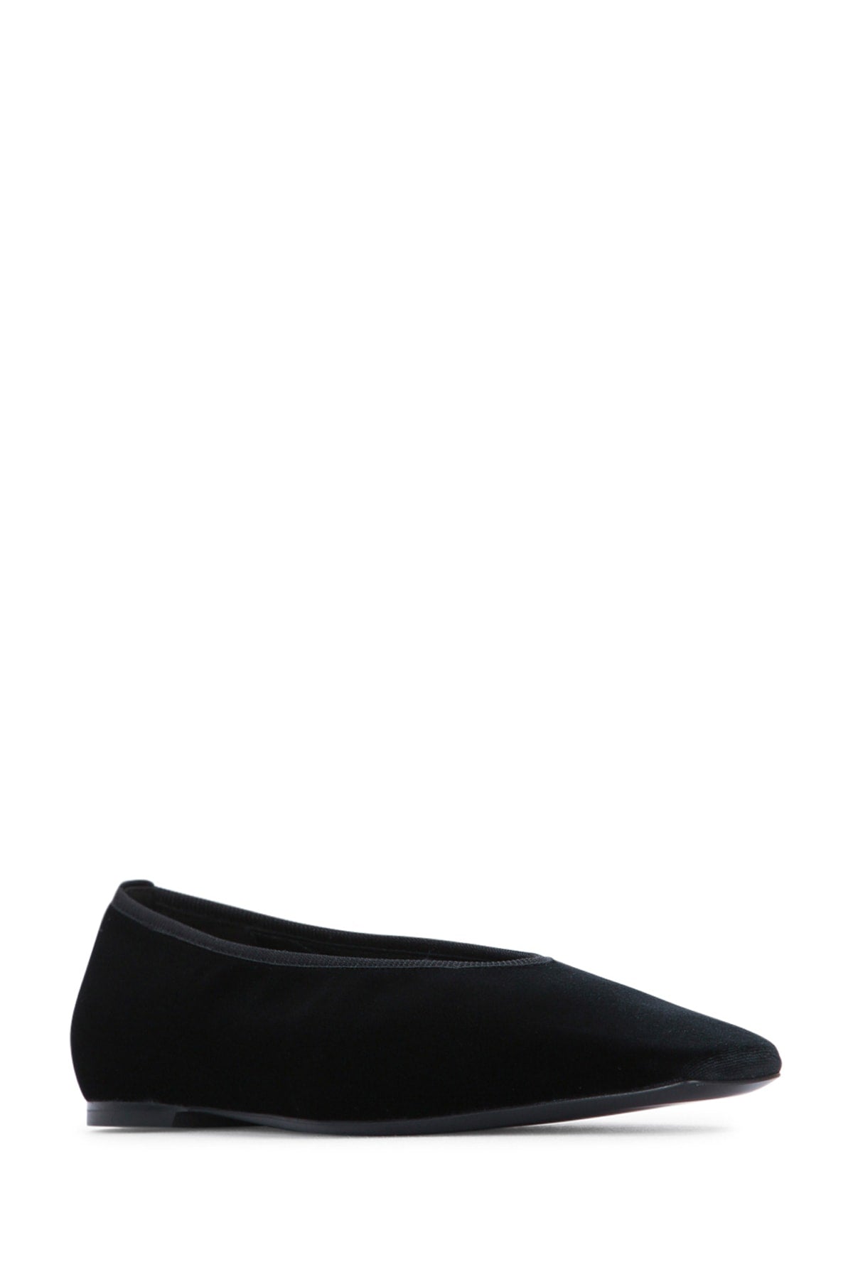 Toteme Women Minimalist Velvet Ballerinas TOTEME