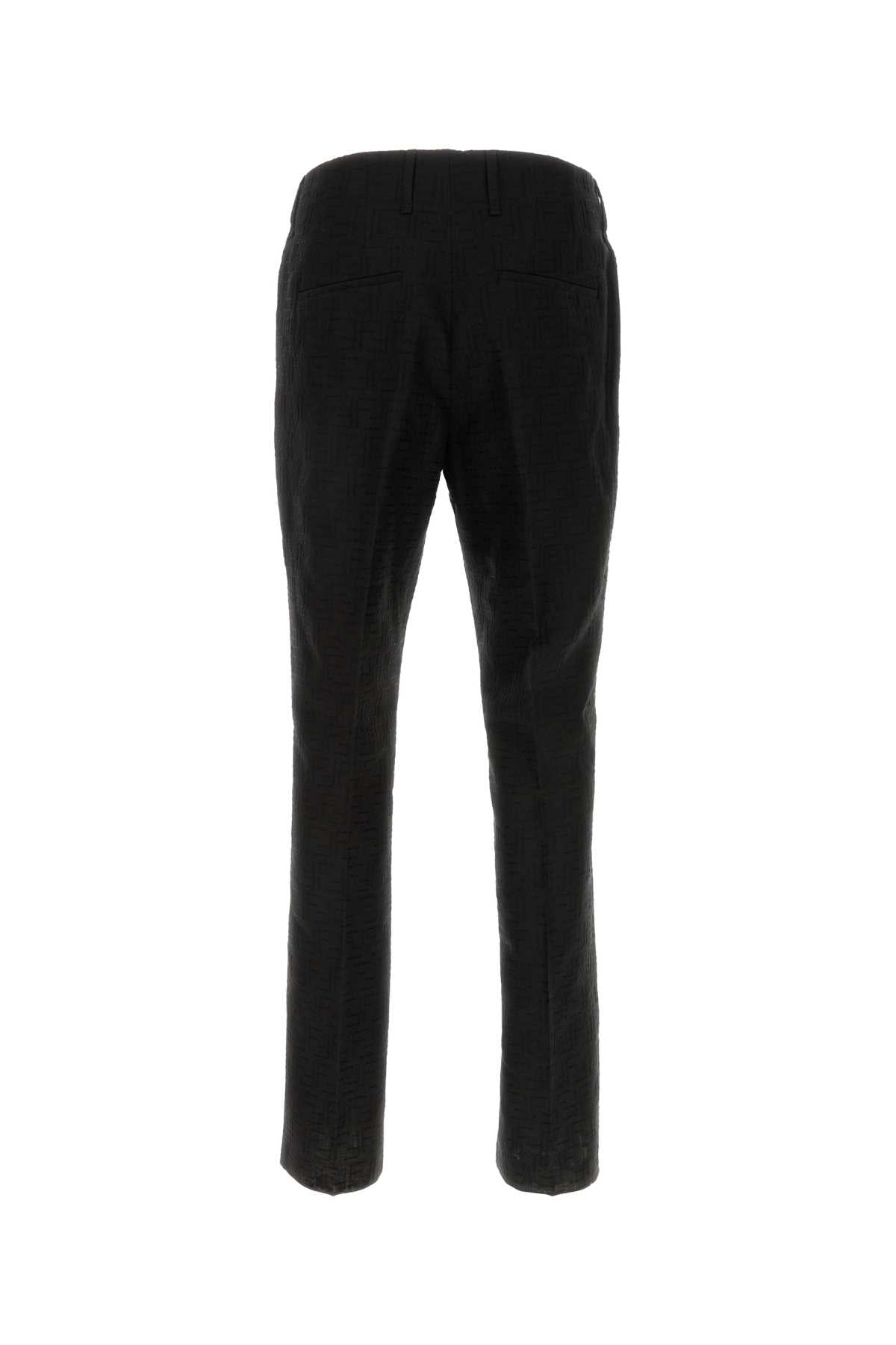 Fendi Men Black Linen Blend Pant FENDI