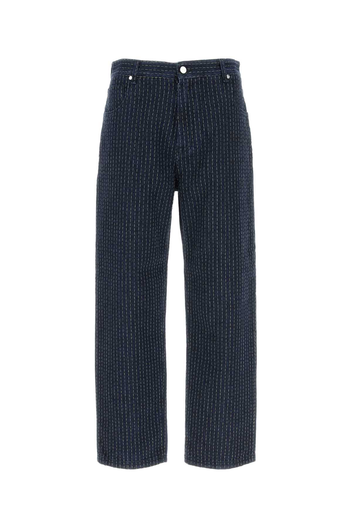 Fendi Men Embroidered Stretch Denim Jeans FENDI