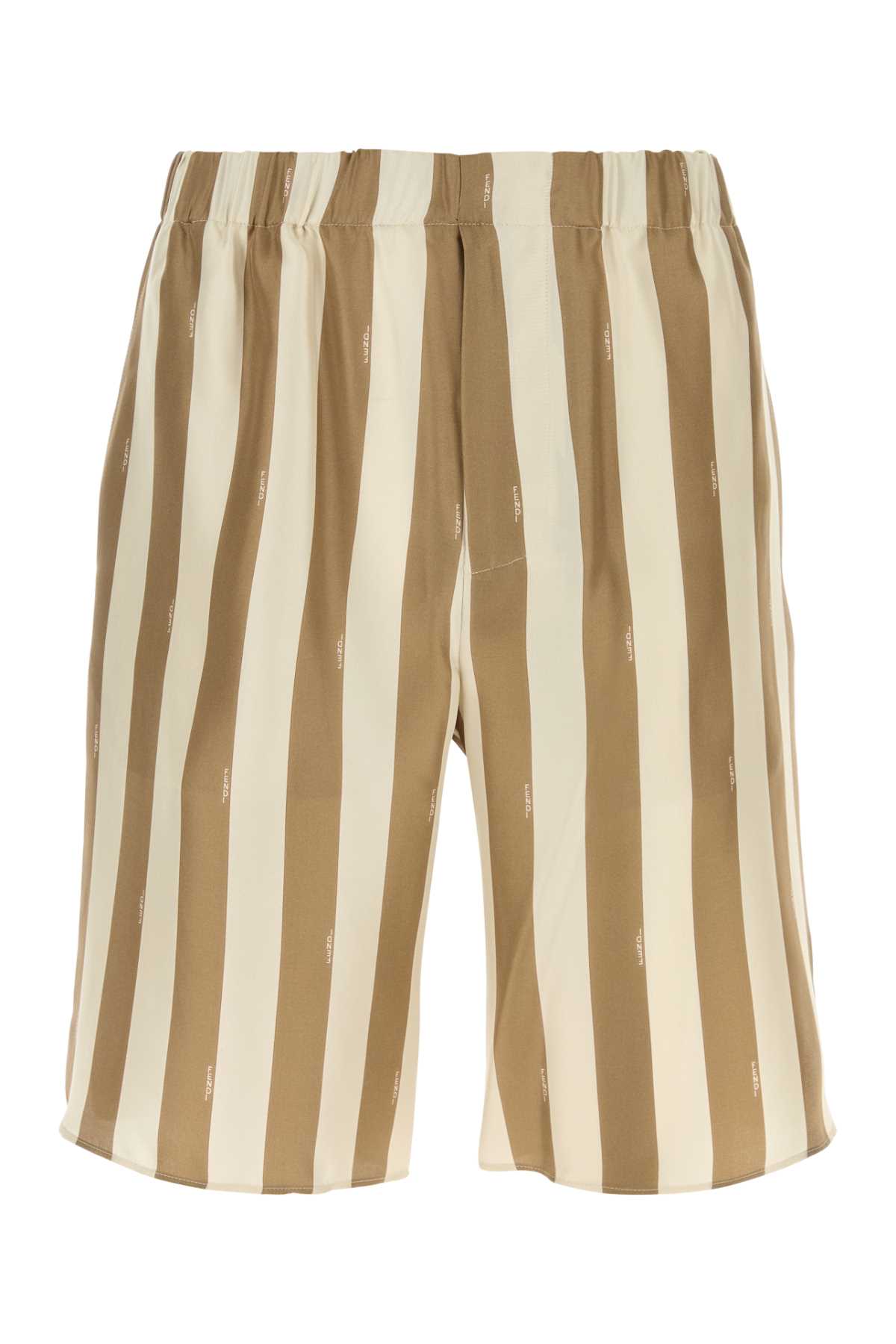 Fendi Men Printed Silk Bermuda Shorts FENDI