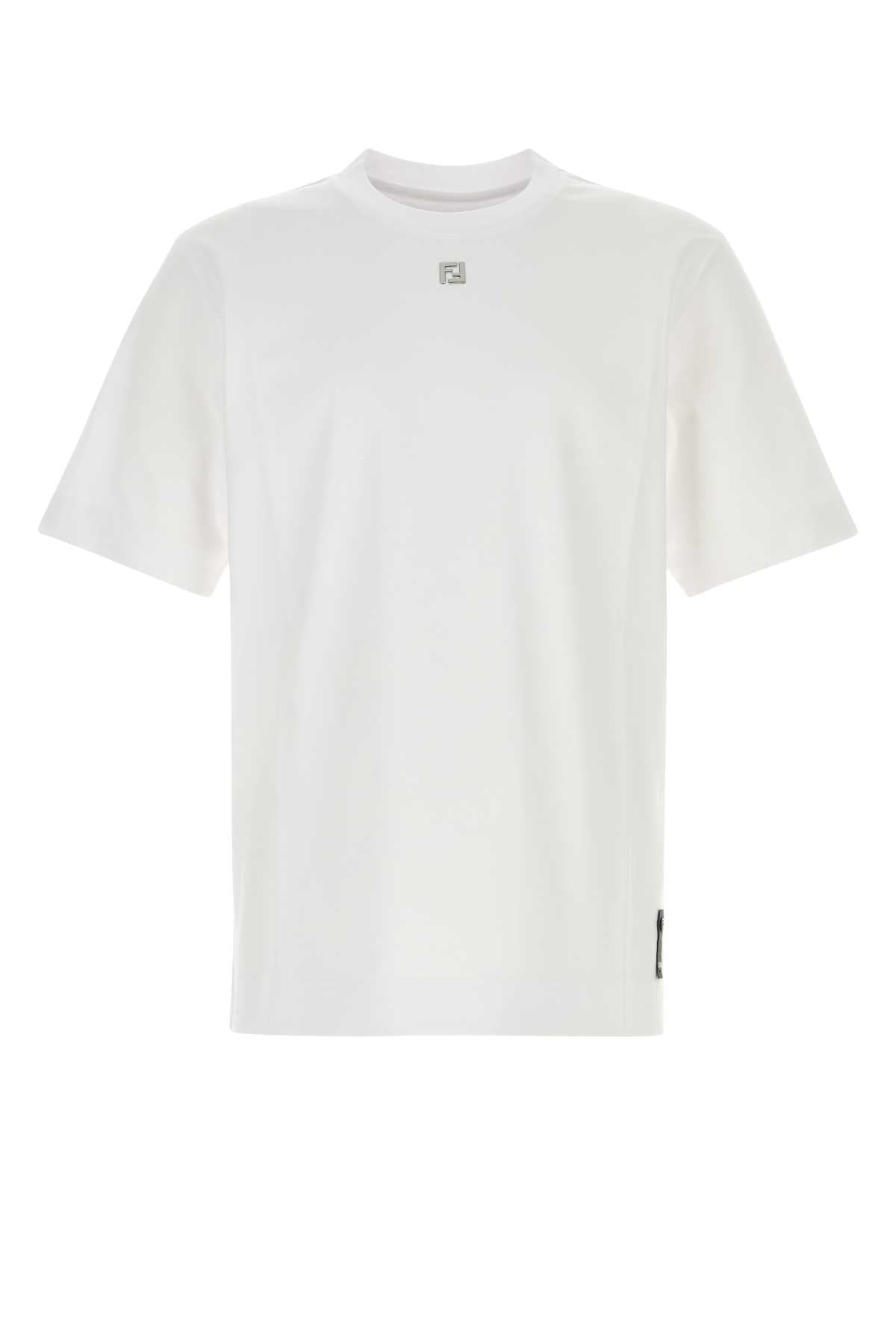 Fendi Men White Cotton T-Shirt FENDI