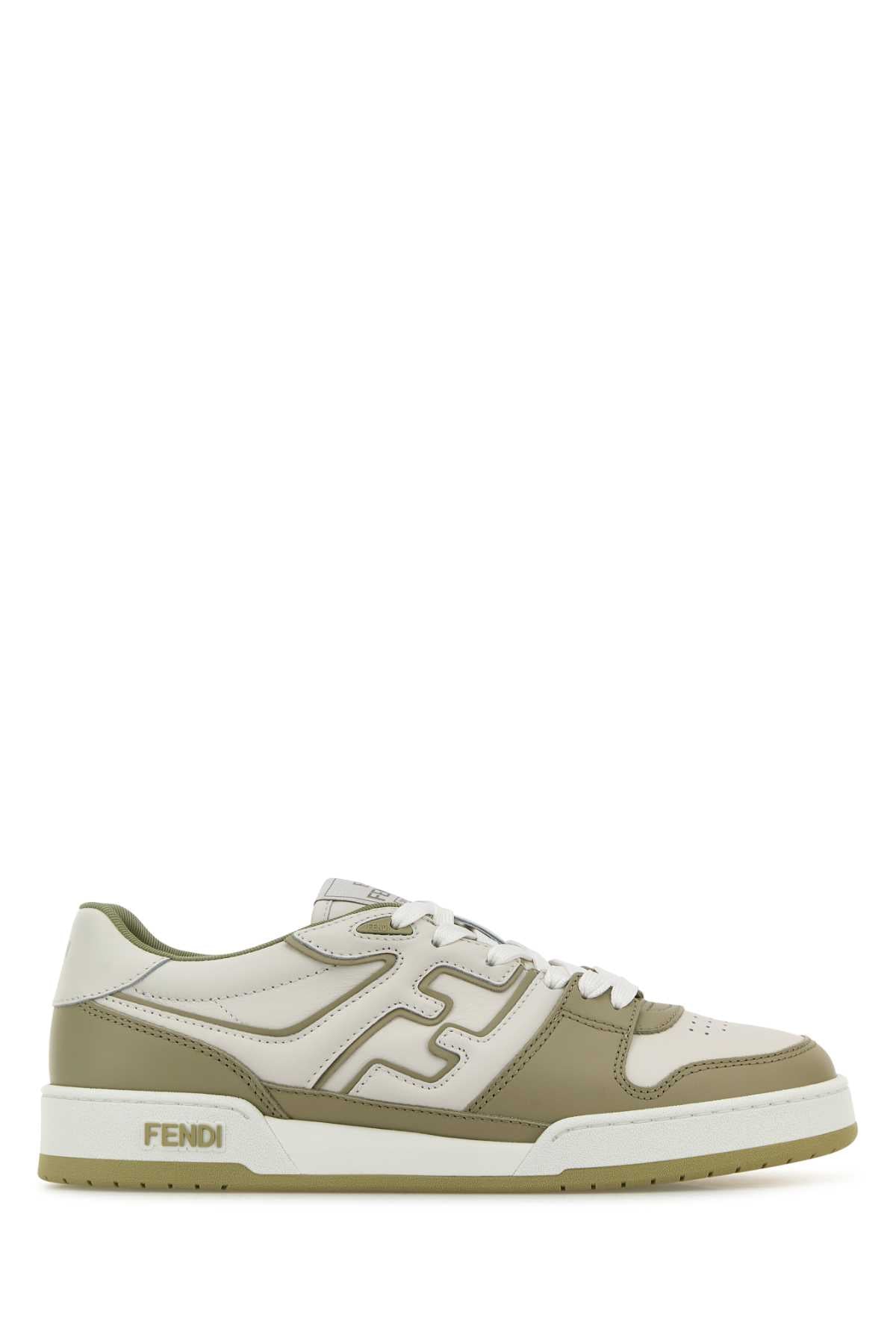 Fendi Men Two-Tone Leather Fendi Match Sneakers FENDI