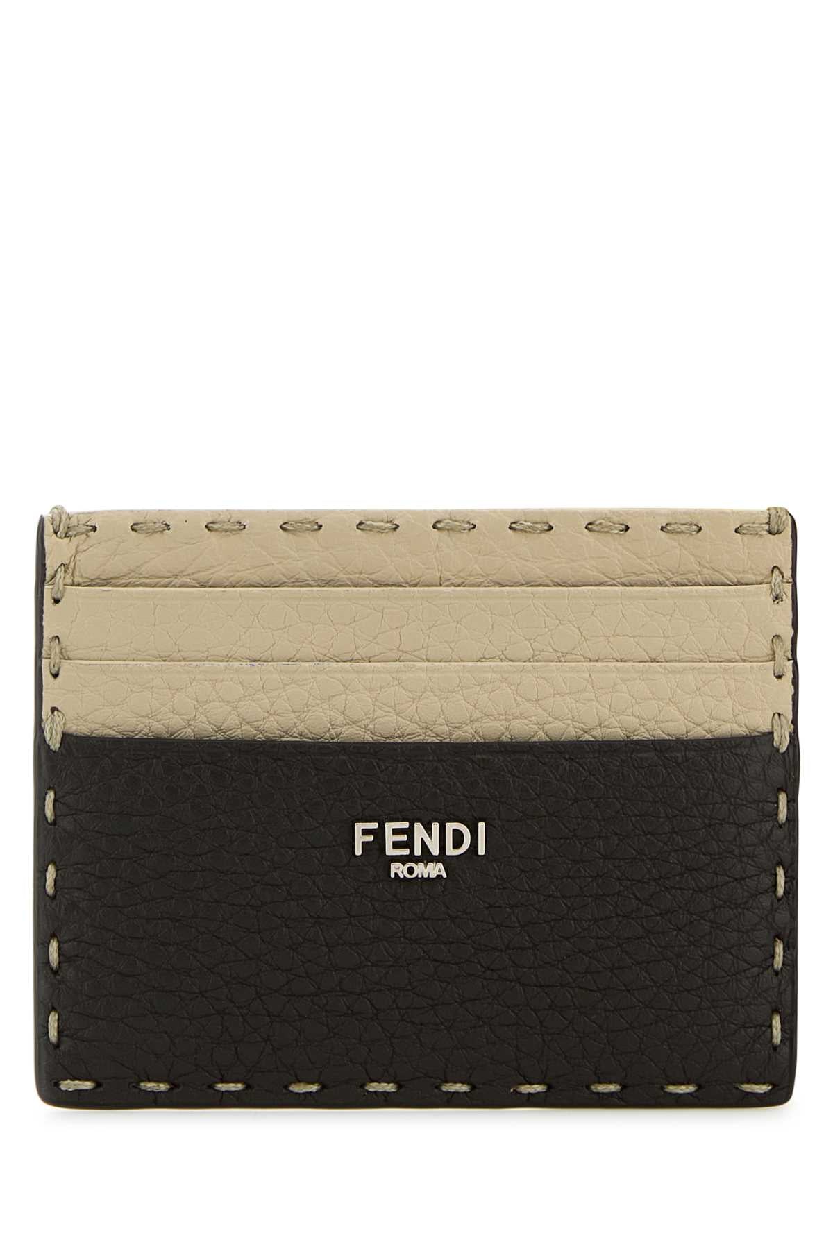 Fendi Men Two-Tone Leather Sellerie Card Holder FENDI