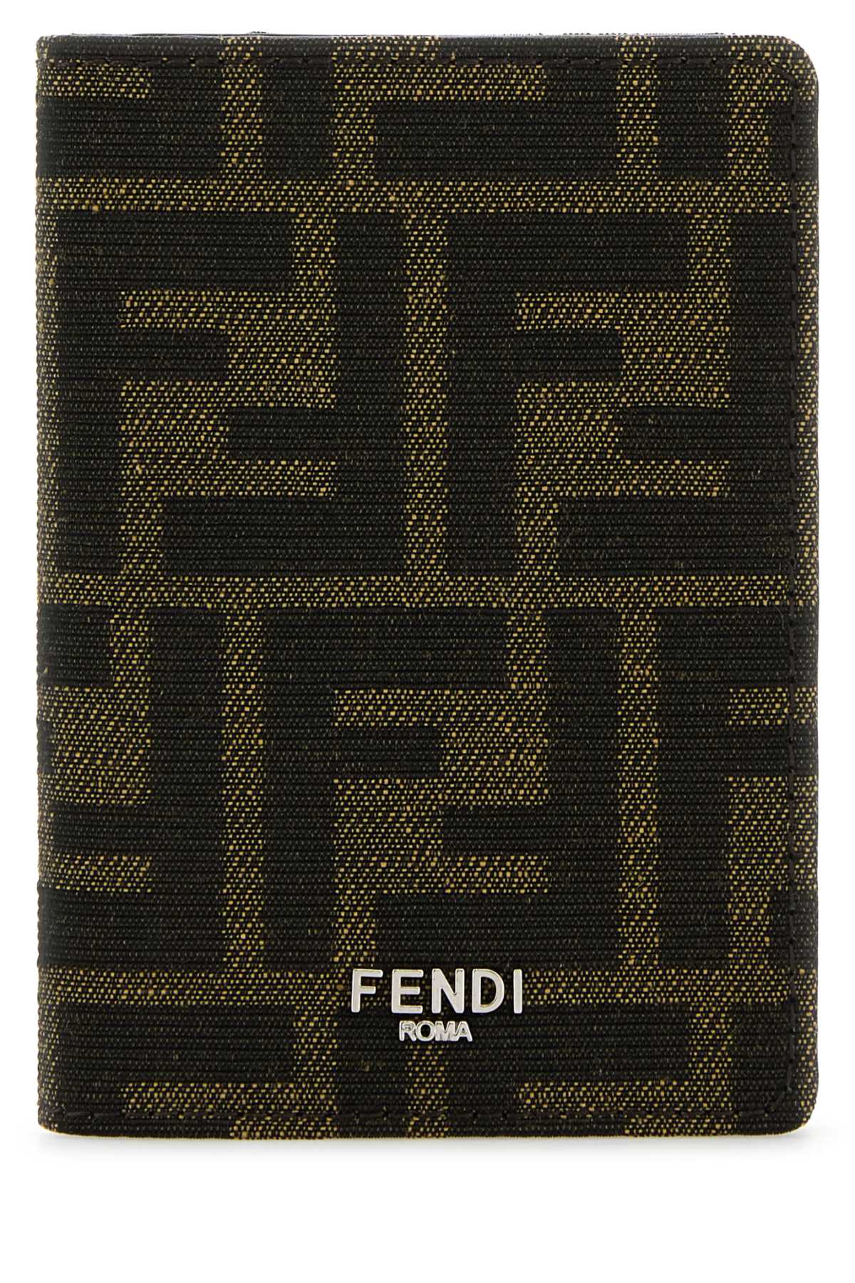 Fendi Men Embroidered Fabric Card Holder FENDI