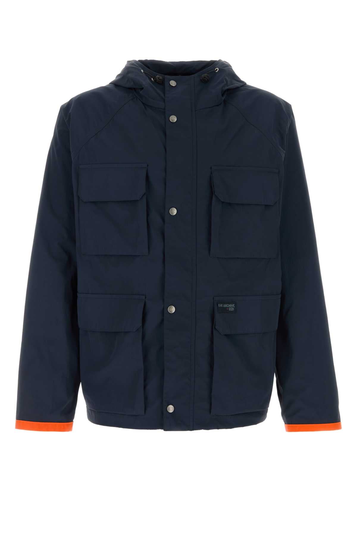 Fay Men Navy Blue Nylon Windbreaker