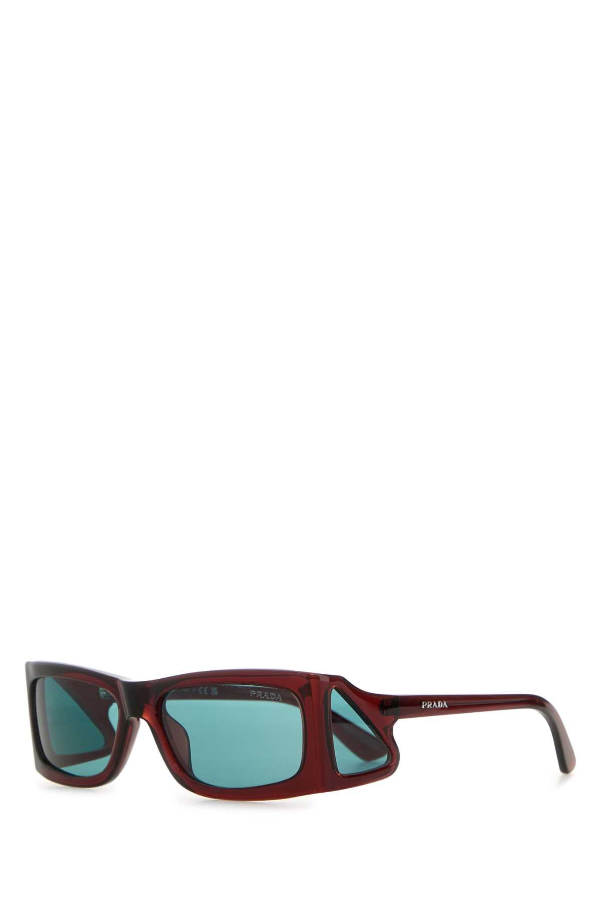 Prada Men Burgundy Acetate Opr B03s Sunglasses PRADA