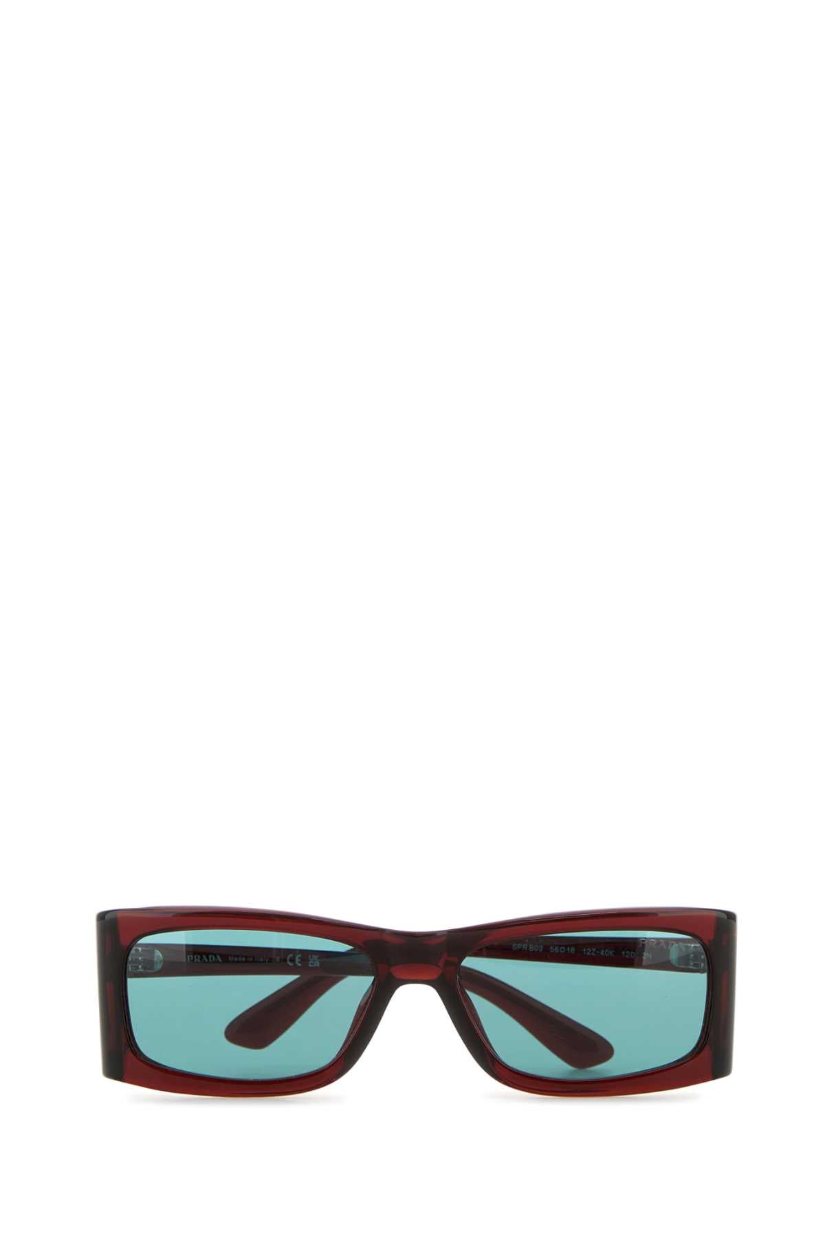Prada Men Burgundy Acetate Opr B03s Sunglasses PRADA