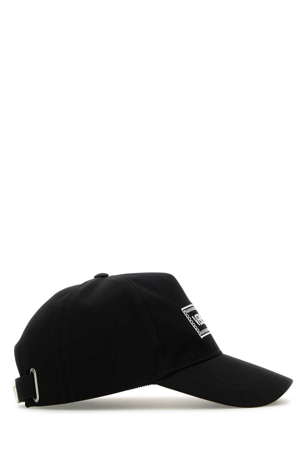 Versace Men Black Cotton Baseball Cap VERSACE