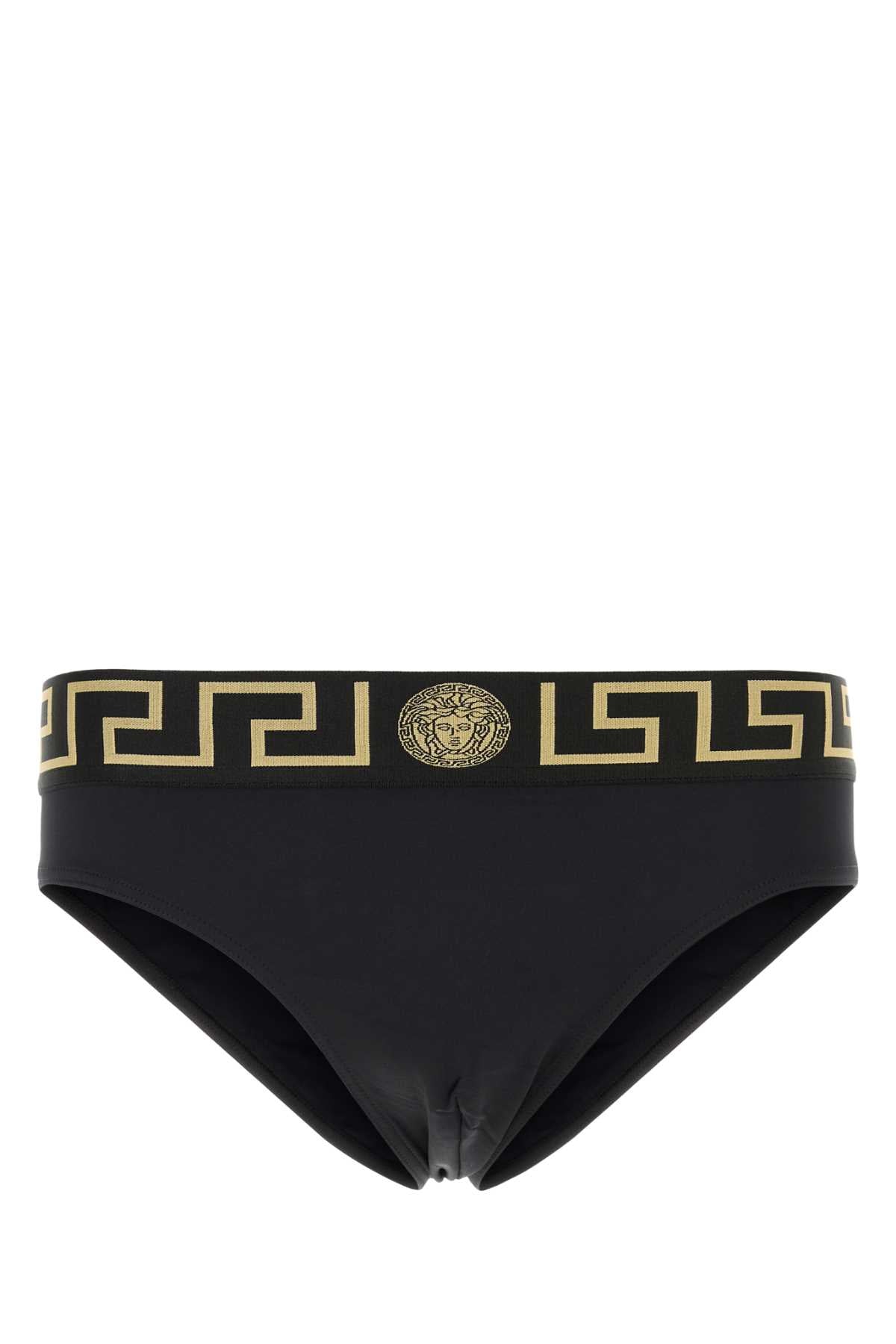 Versace Men Black Stretch Nylon Swimming Brief VERSACE