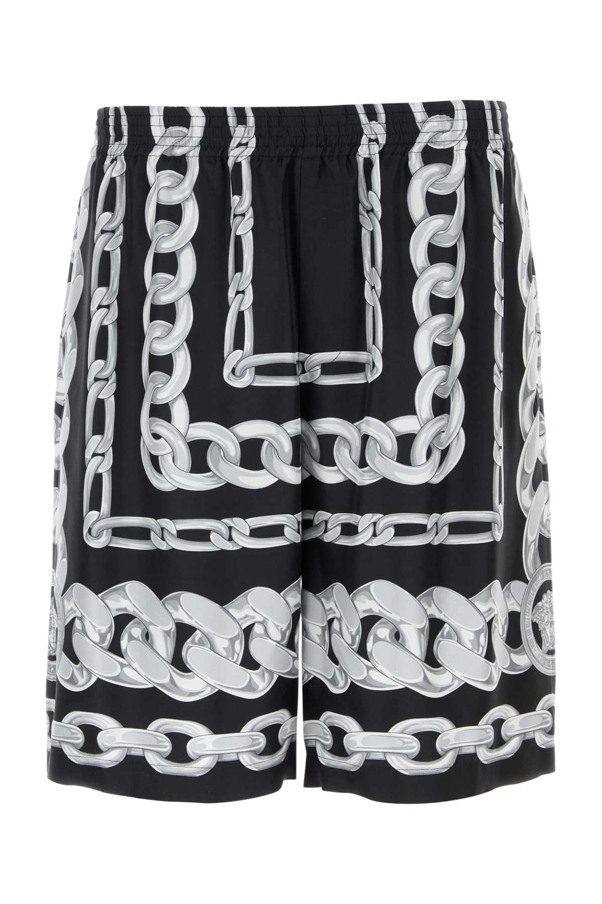 Versace Men Printed Silk Bermuda Shorts VERSACE
