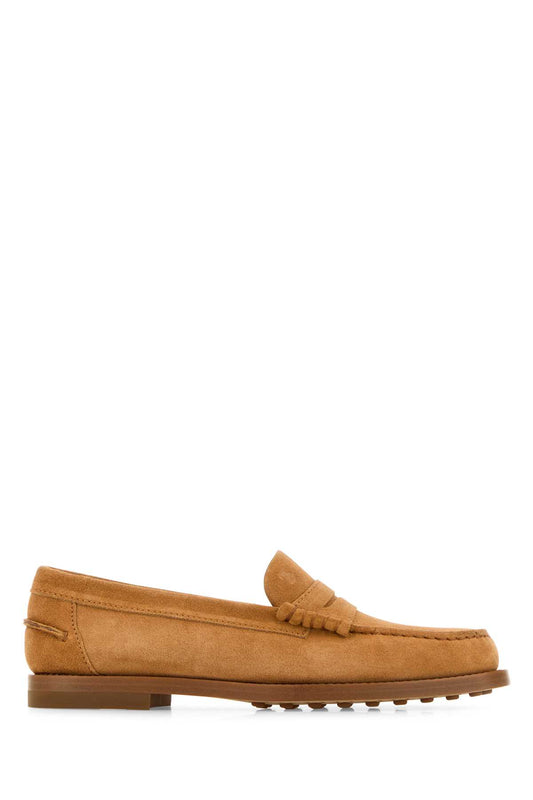 Tod's Women Camel Suede Loafers TOD'S