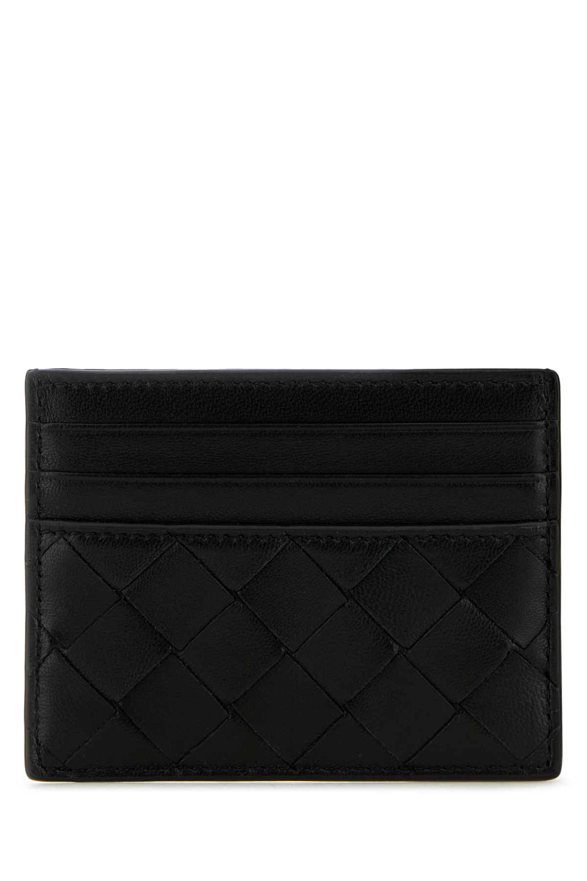 Bottega Veneta Women Black Nappa Leather Intrecciato Card Holder BOTTEGA VENETA