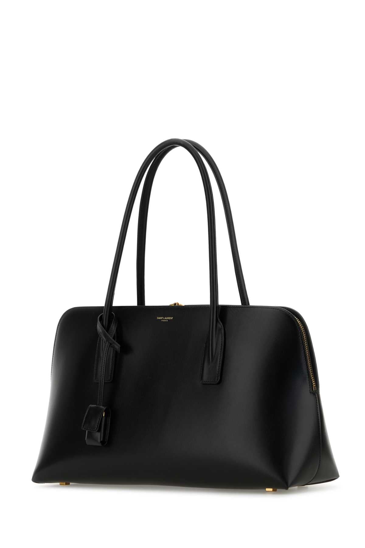 Saint Laurent Women Black Leather Shopping Bag SAINT LAURENT