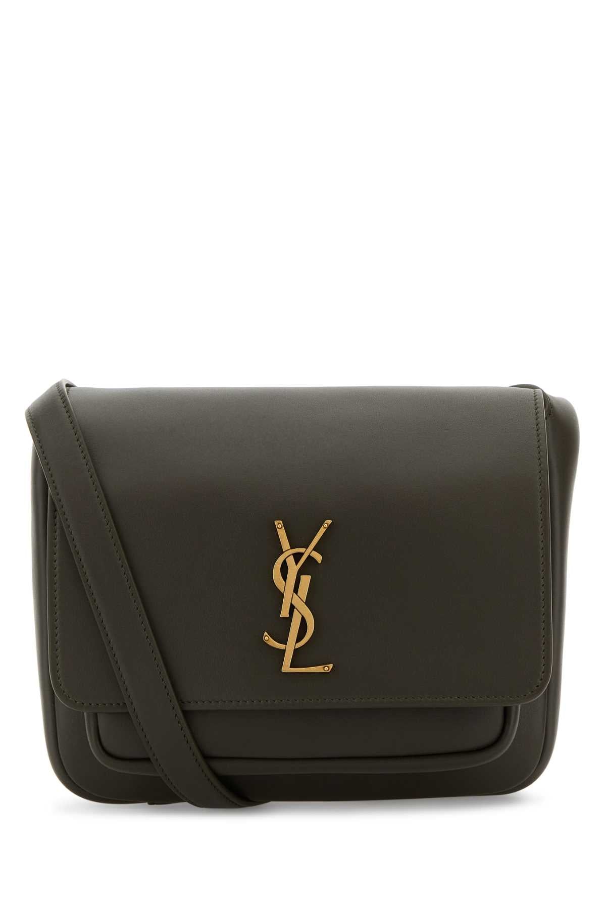 Saint Laurent Women Bottle Green Leather Niki Crossbody Bag SAINT LAURENT